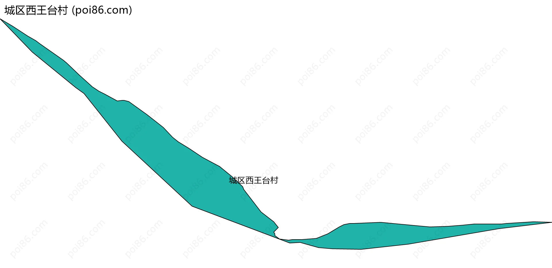 城区西王台村边界地图