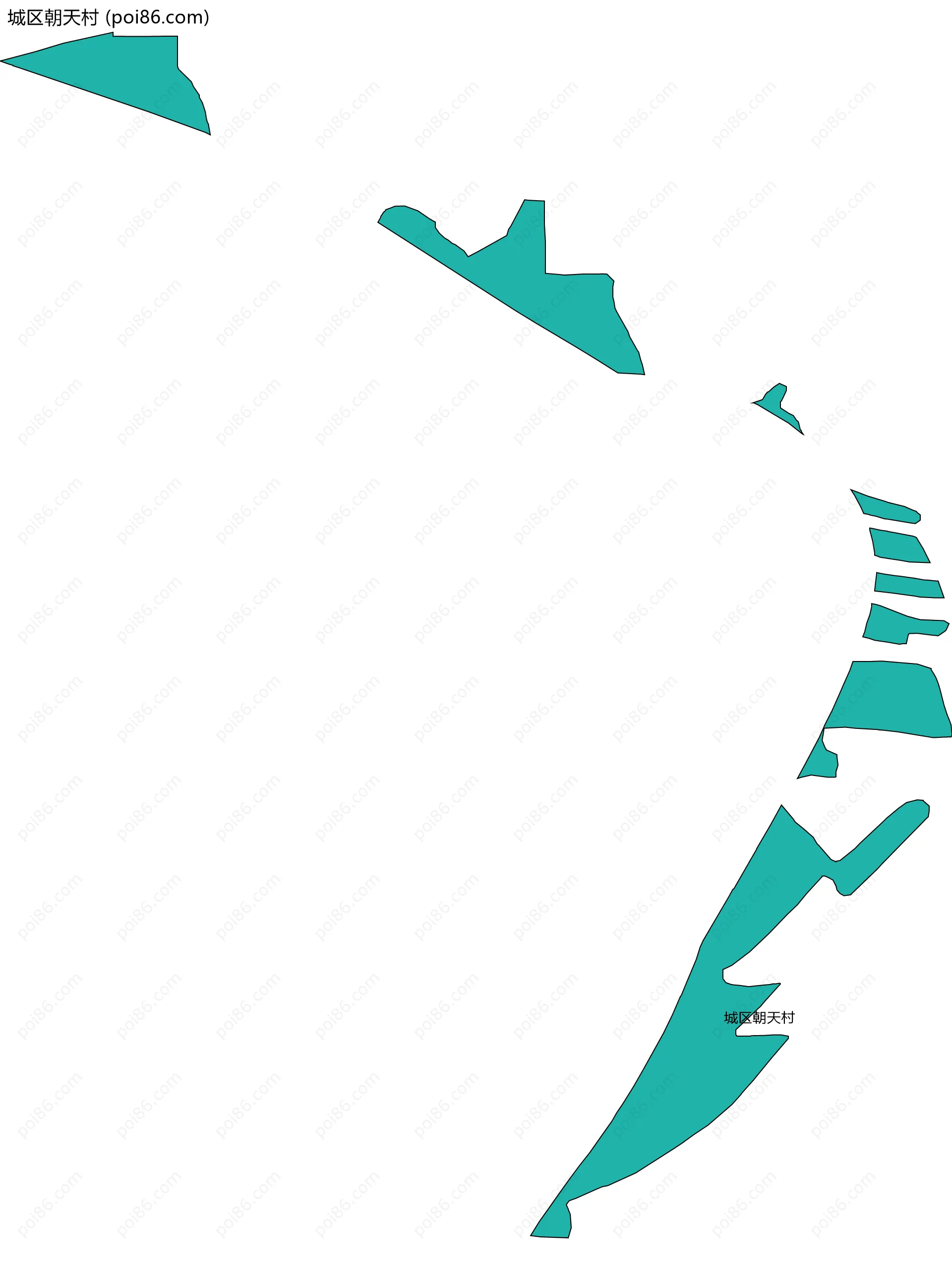 城区朝天村边界地图