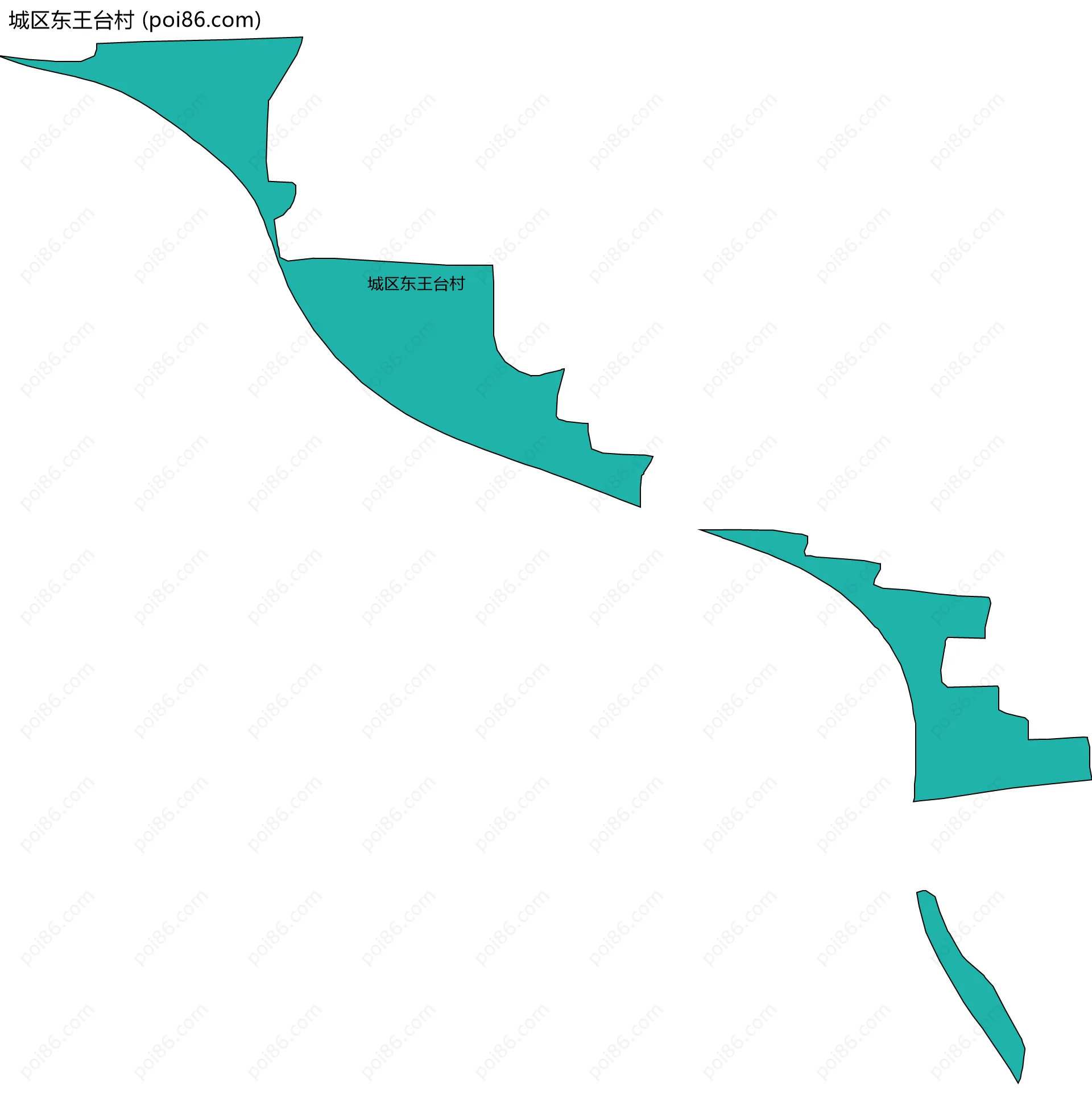 城区东王台村边界地图
