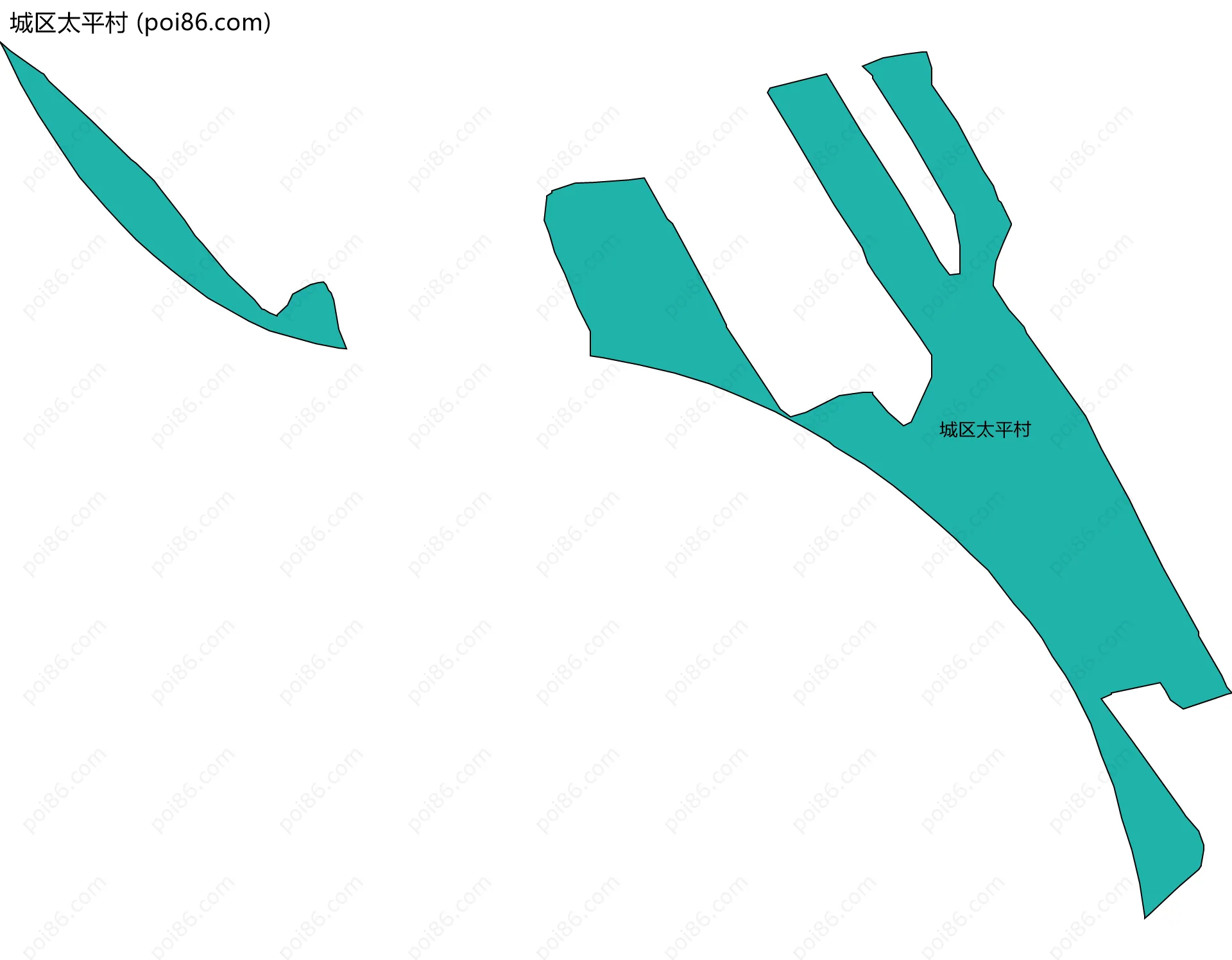 城区太平村边界地图