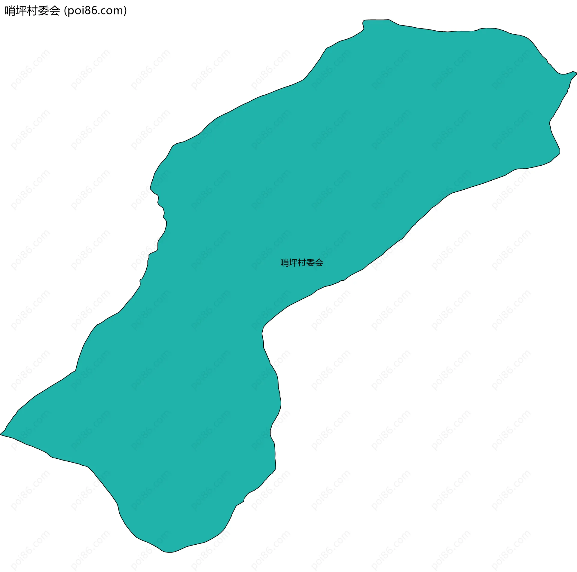 哨坪村委会边界地图