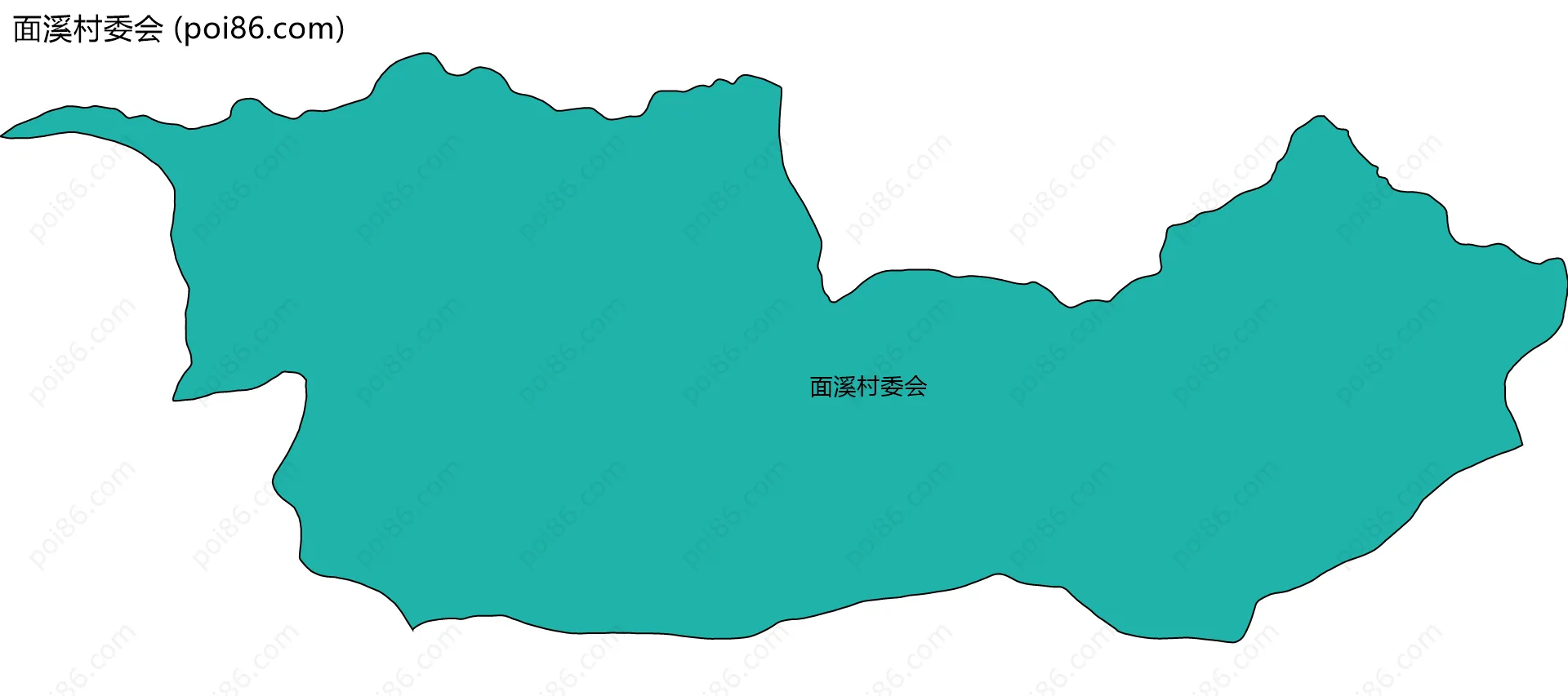 面溪村委会边界地图