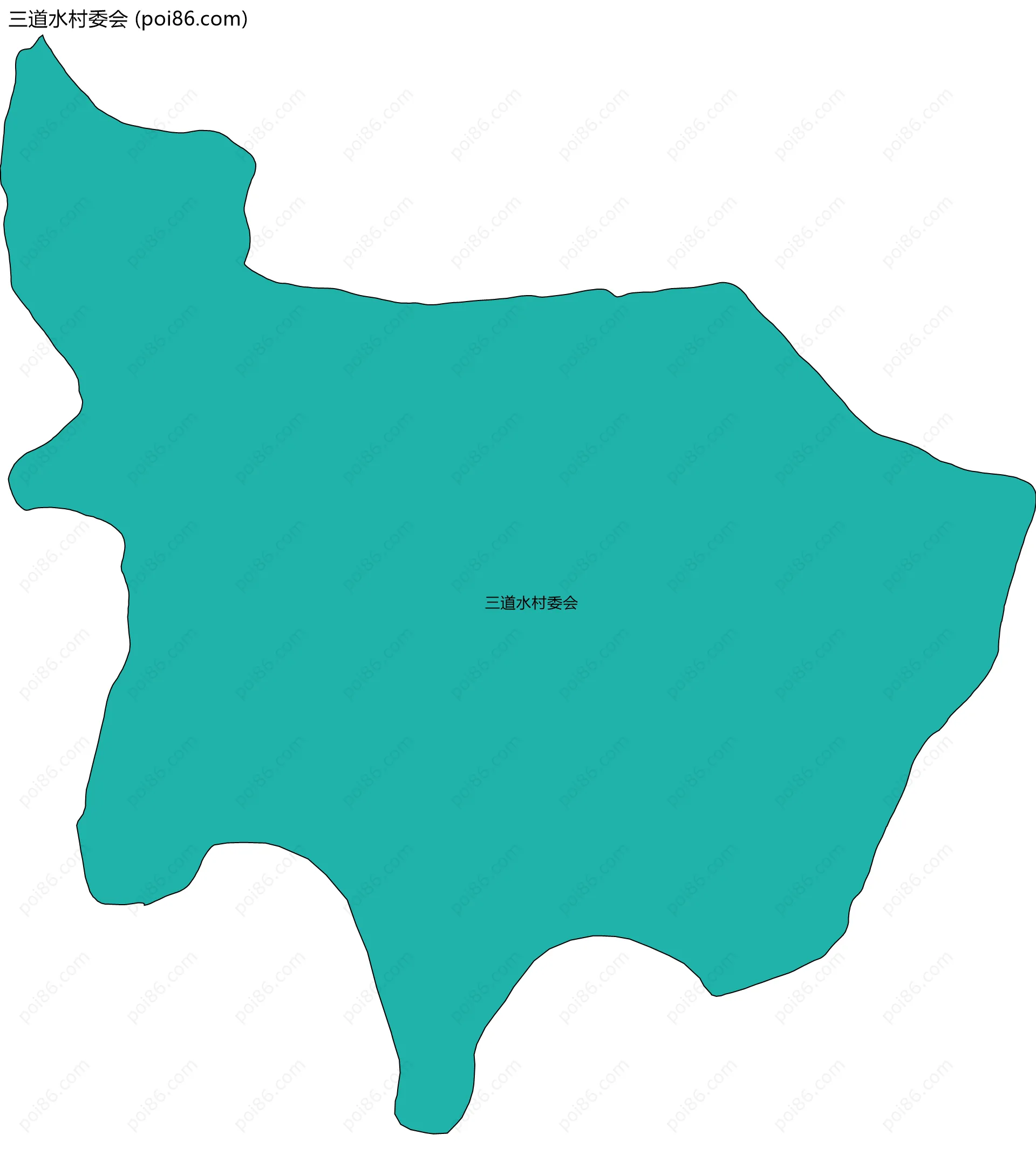 三道水村委会边界地图