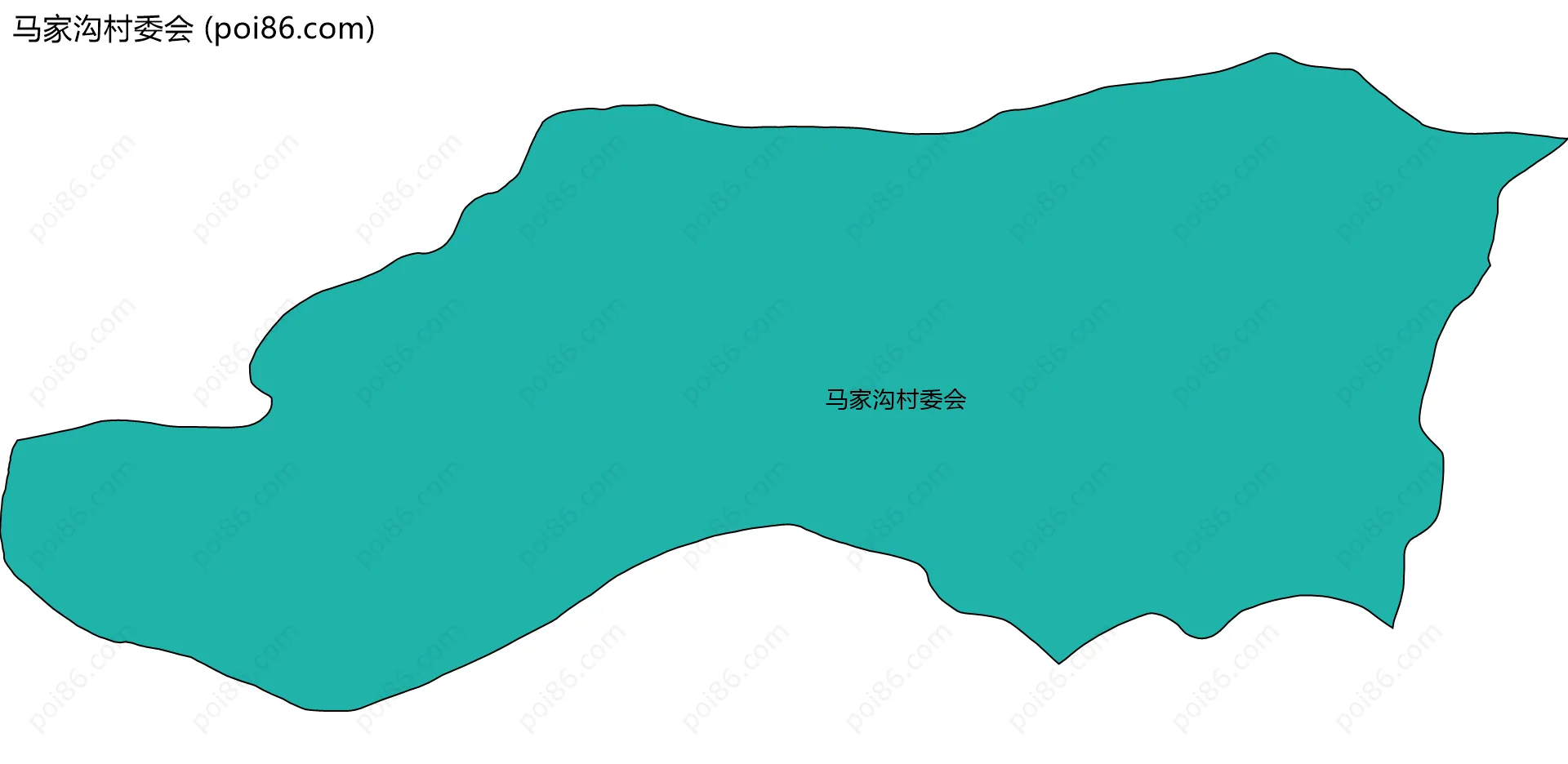 马家沟村委会边界地图