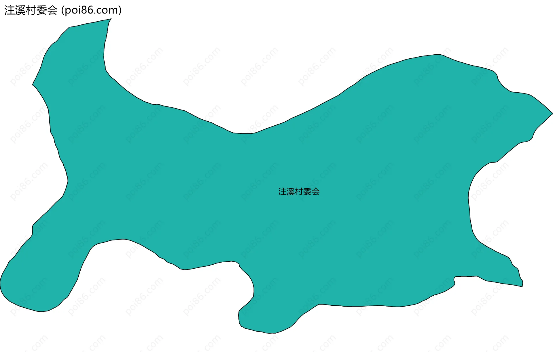 注溪村委会边界地图