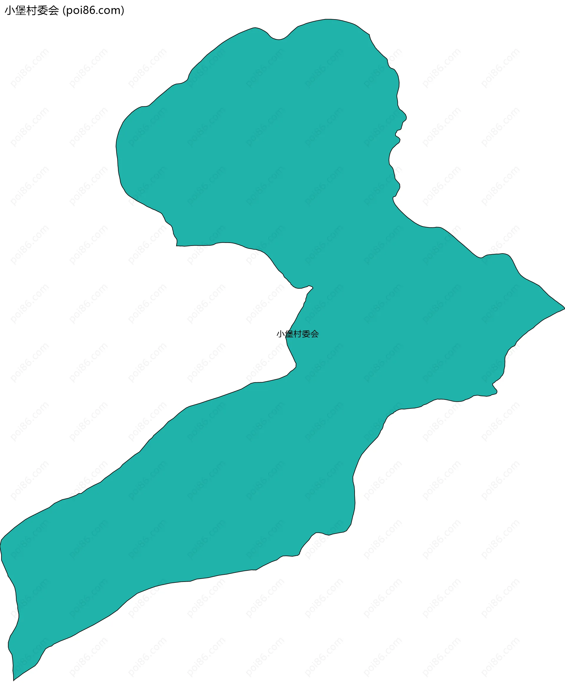 小堡村委会边界地图