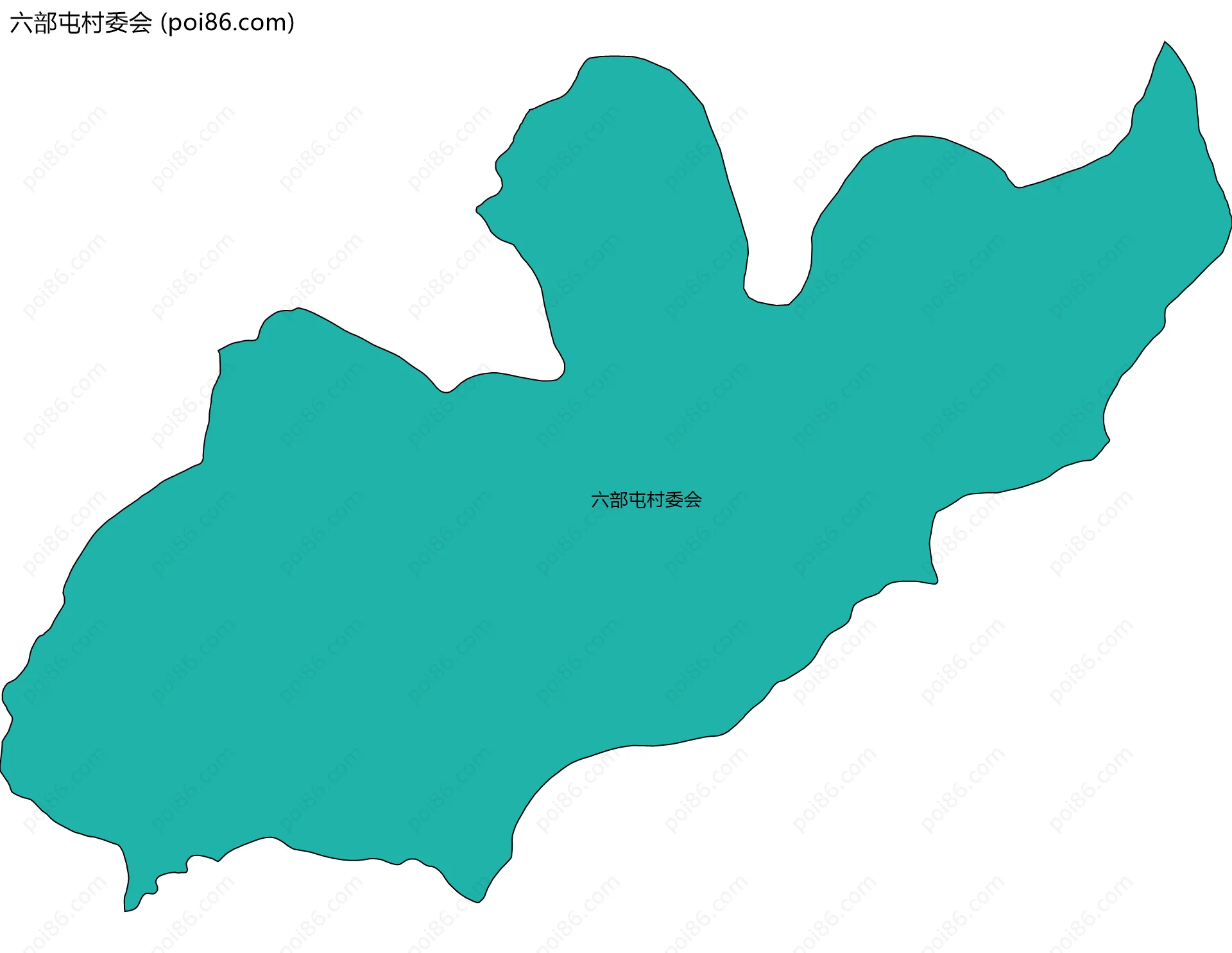 六部屯村委会边界地图