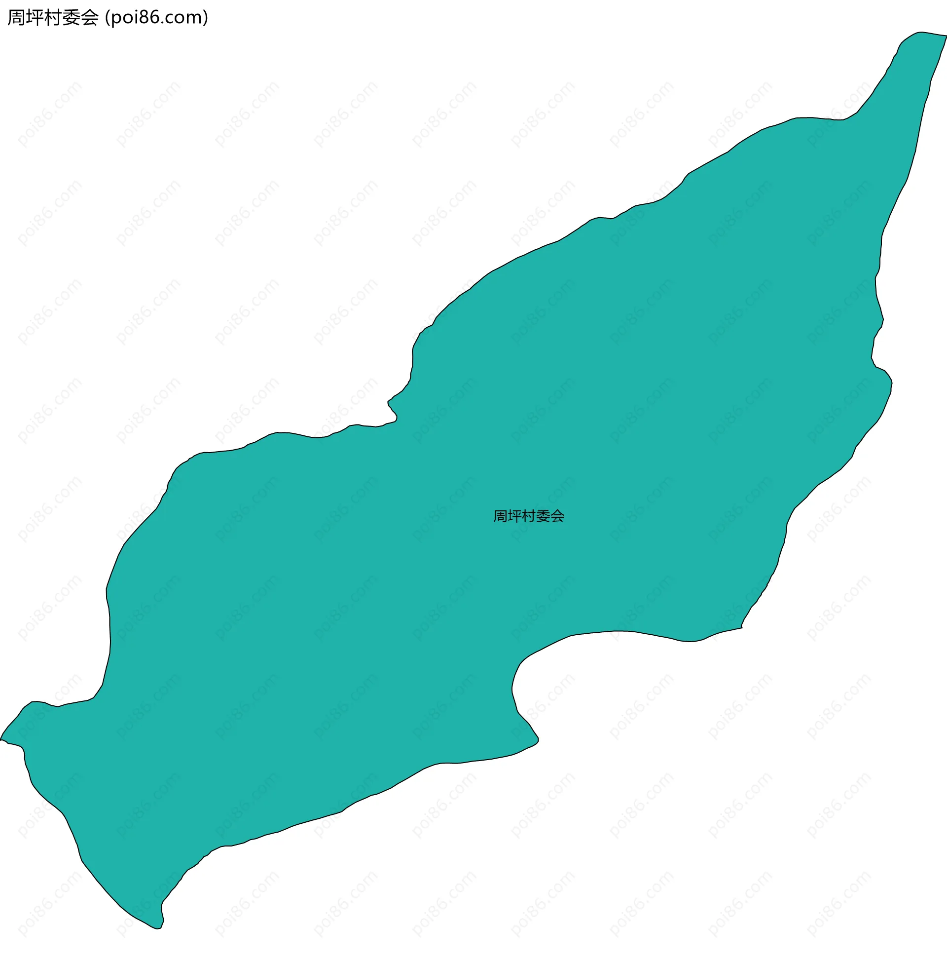 周坪村委会边界地图