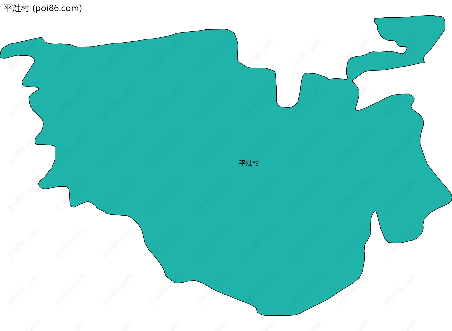 平灶村边界地图