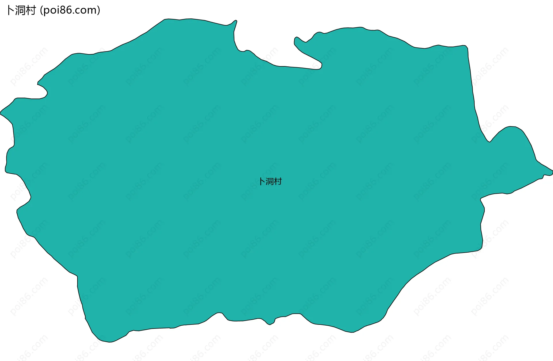 卜洞村边界地图