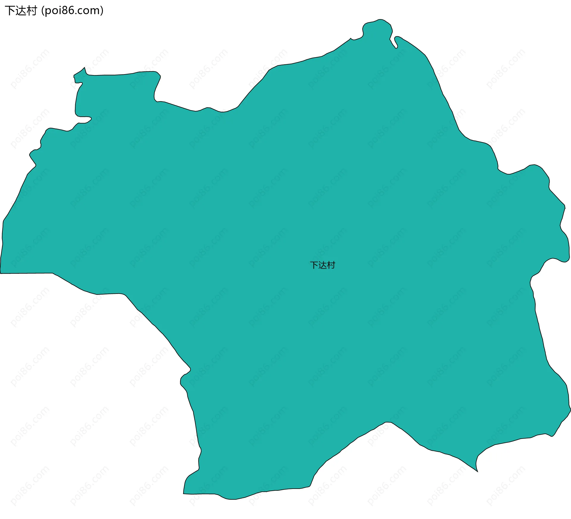 下达村边界地图