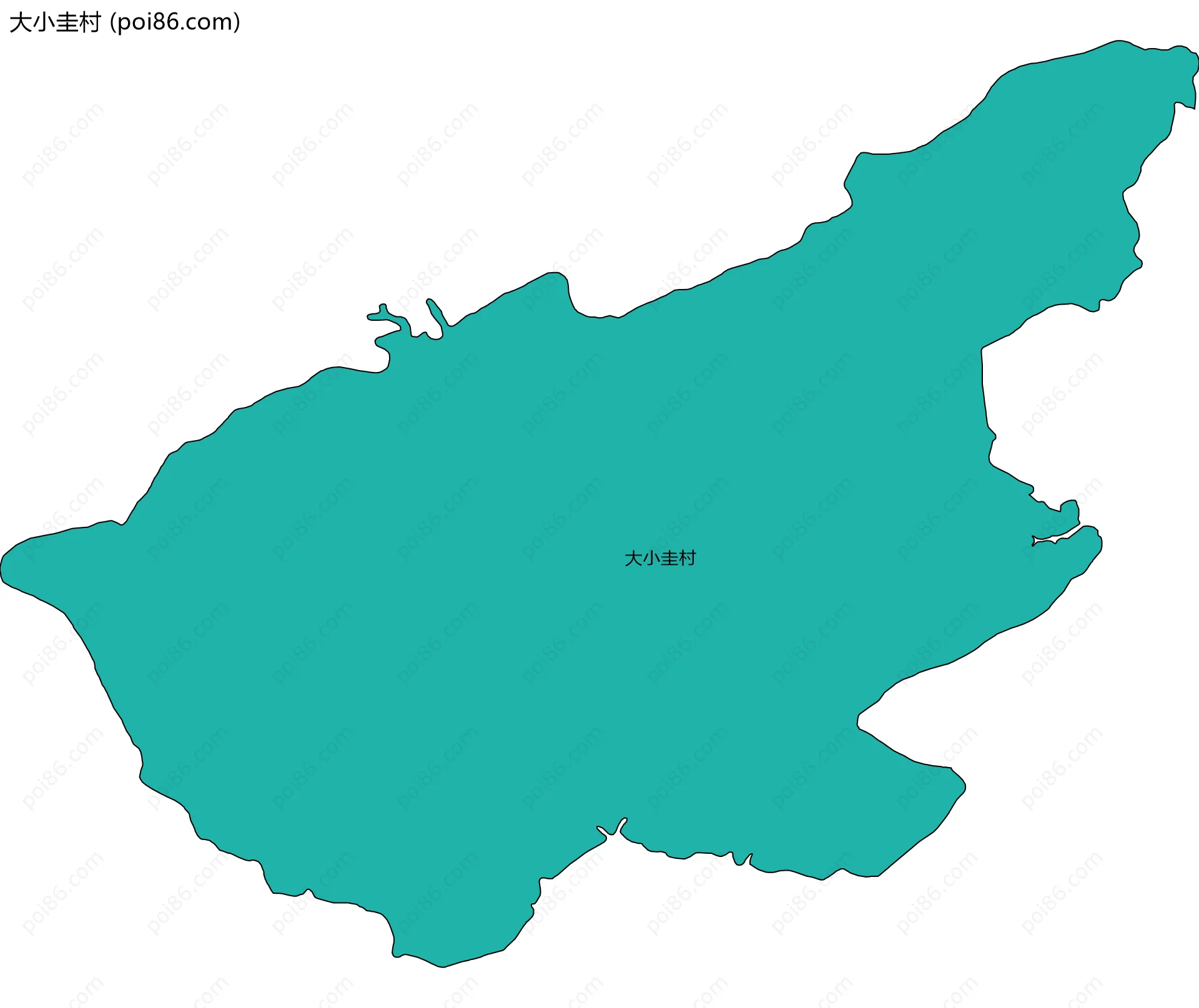 大小圭村边界地图