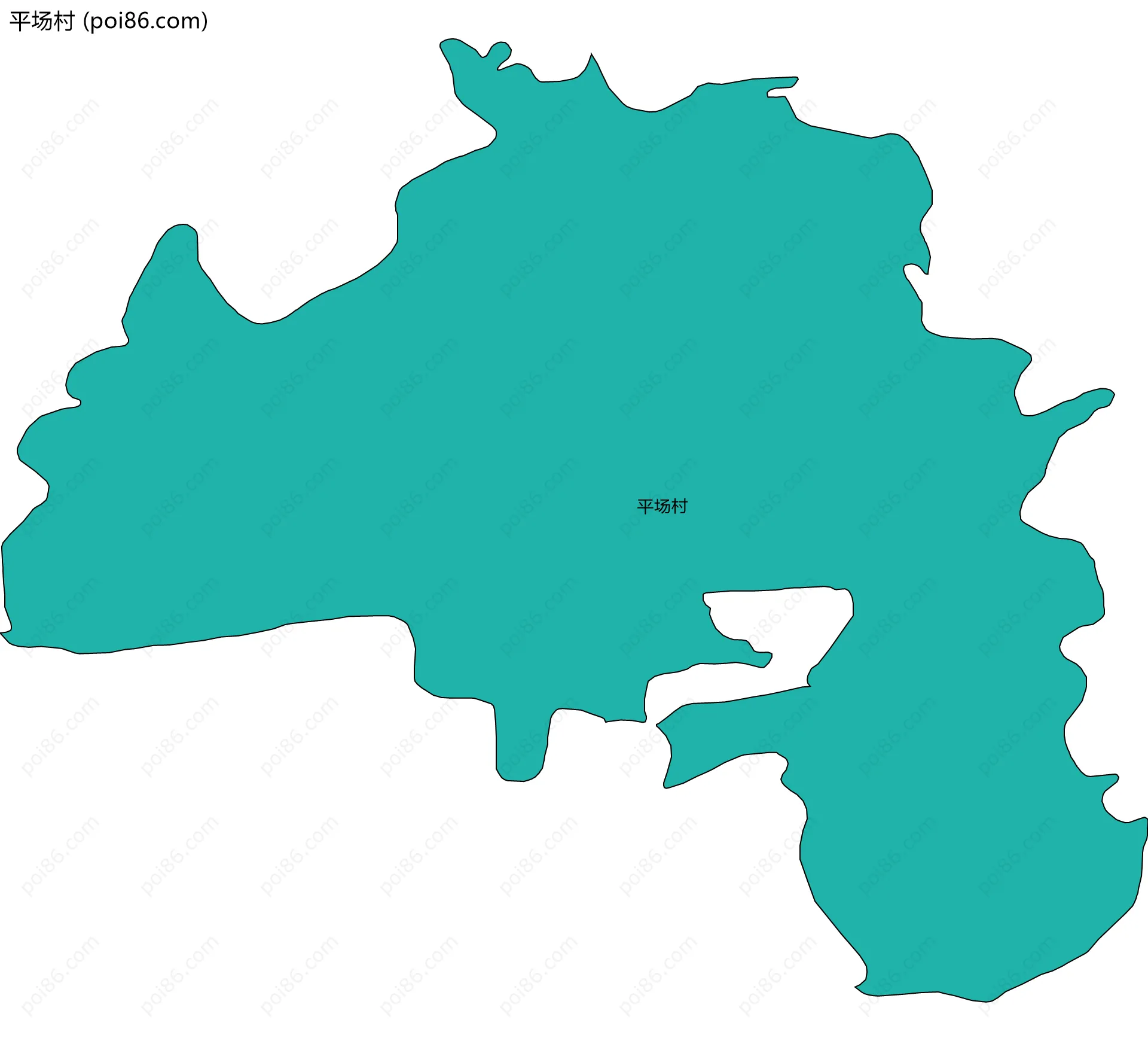 平场村边界地图