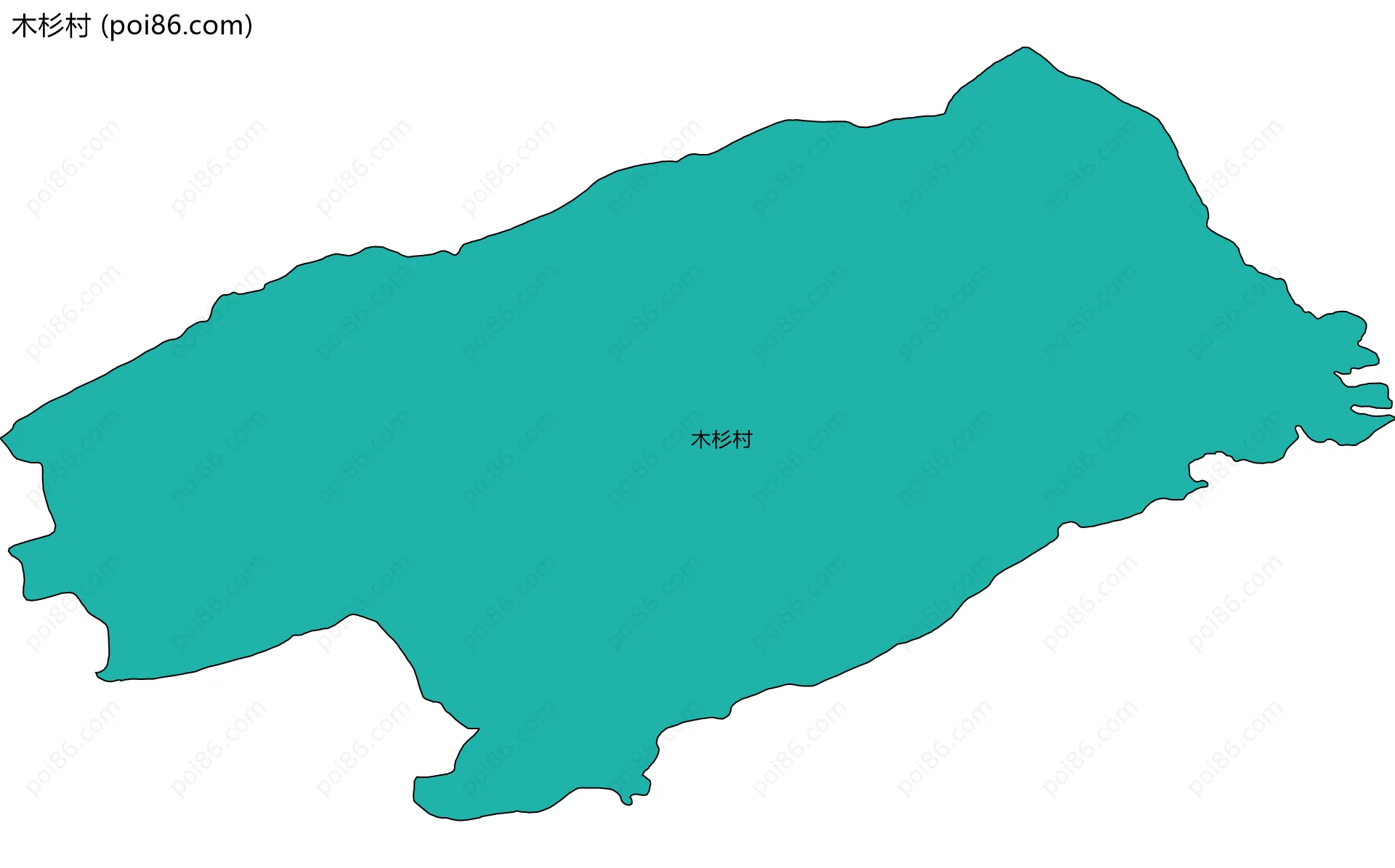木杉村边界地图