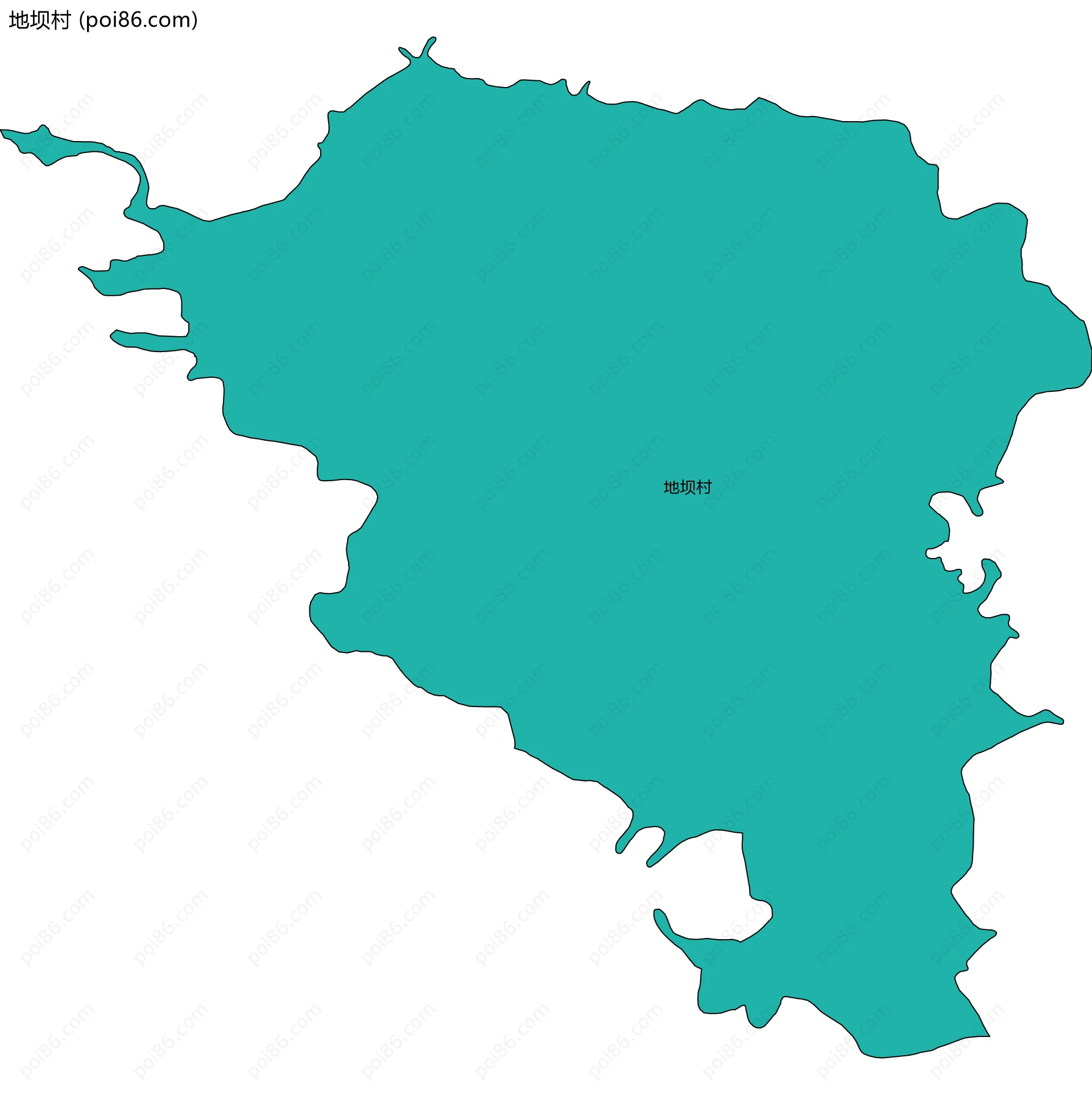 地坝村边界地图