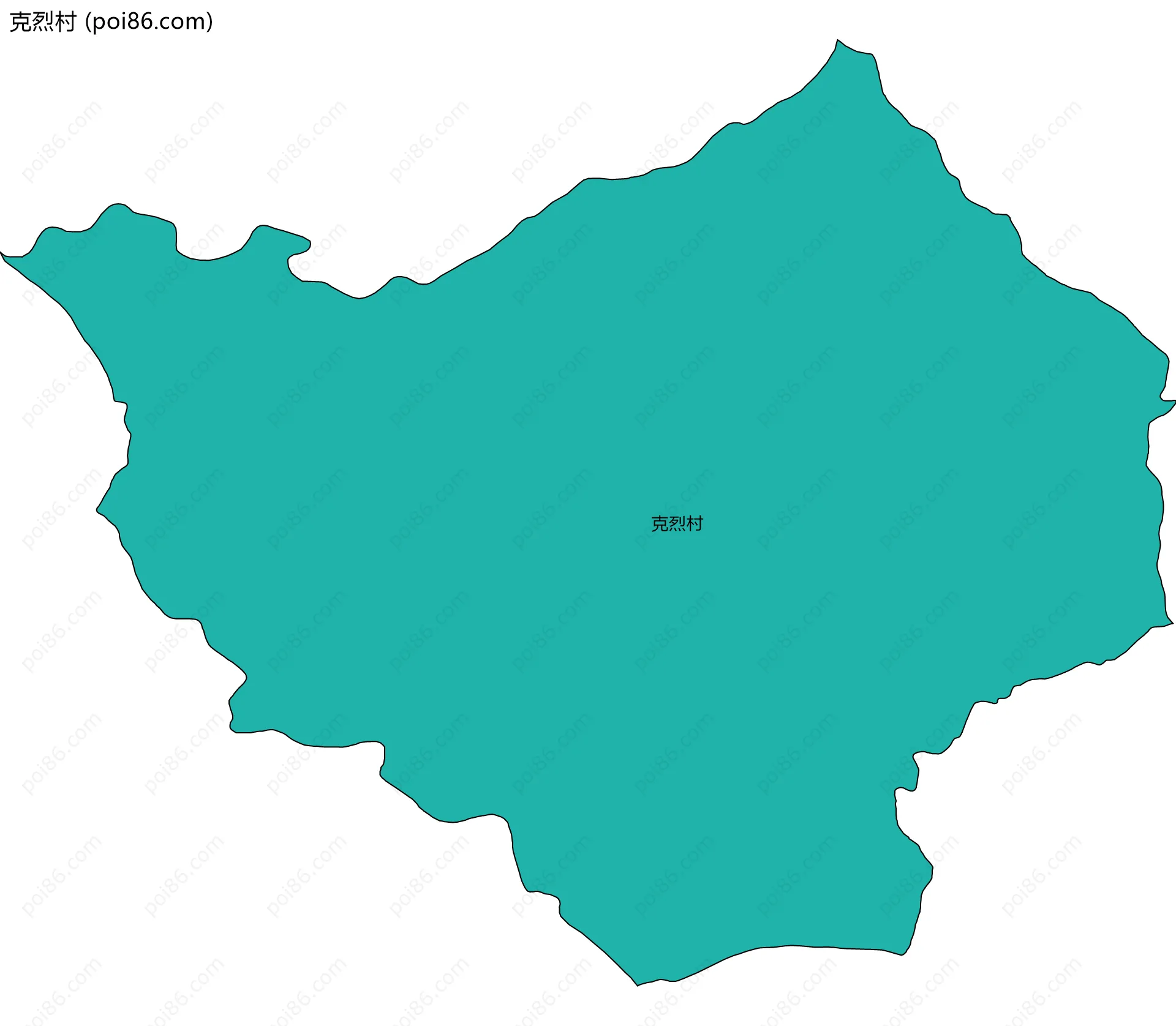 克烈村边界地图