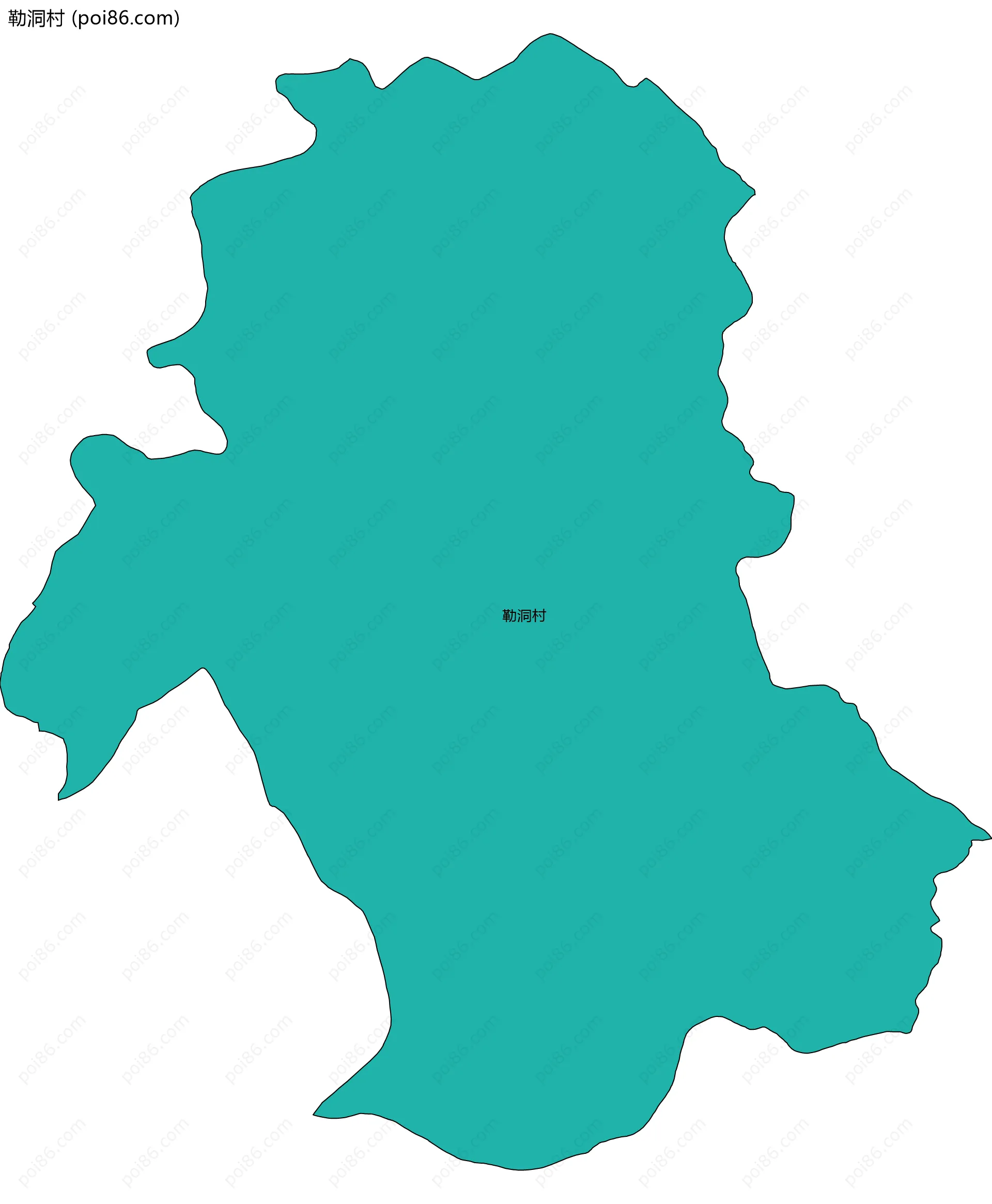 勒洞村边界地图