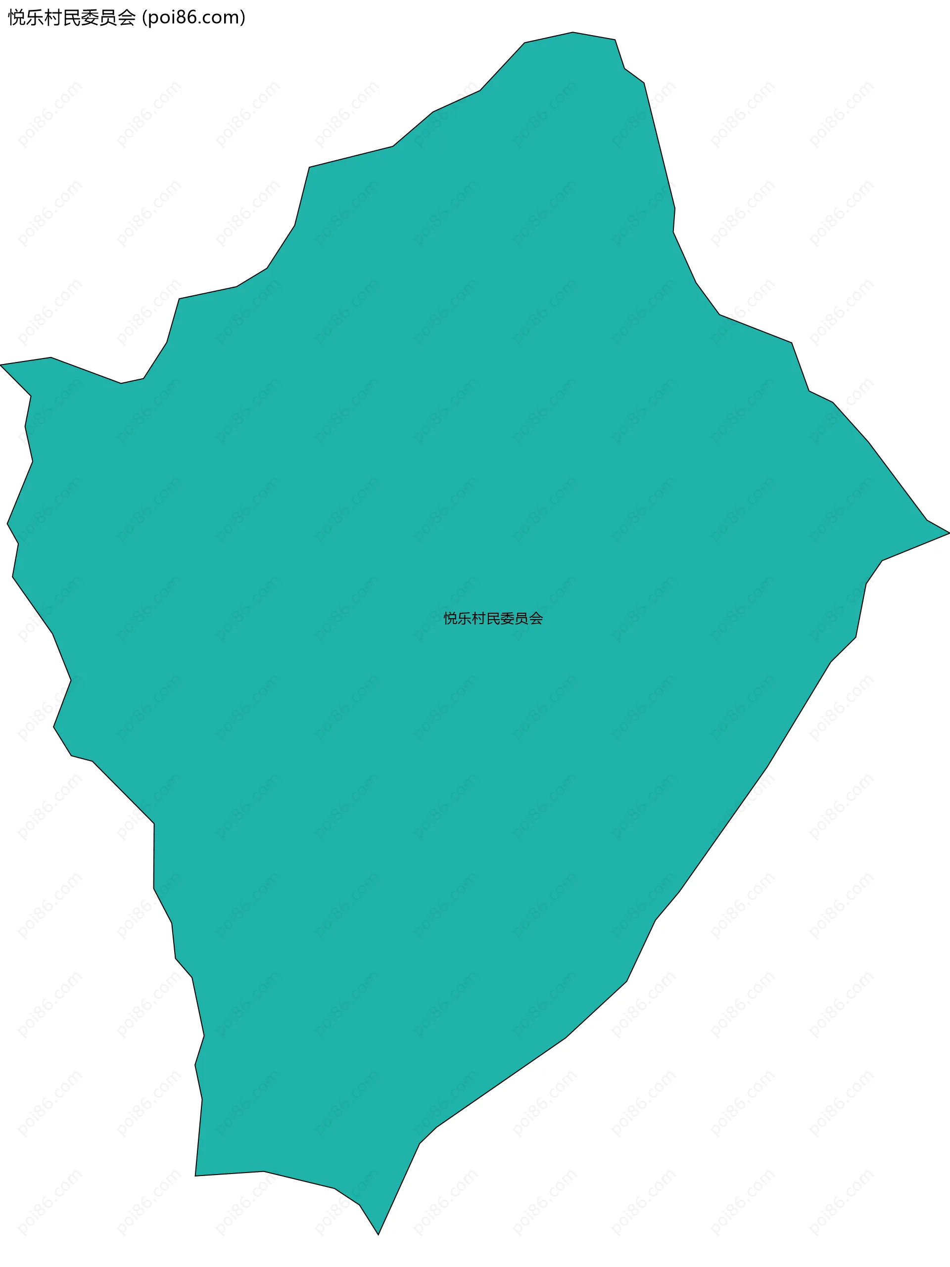 悦乐村民委员会边界地图