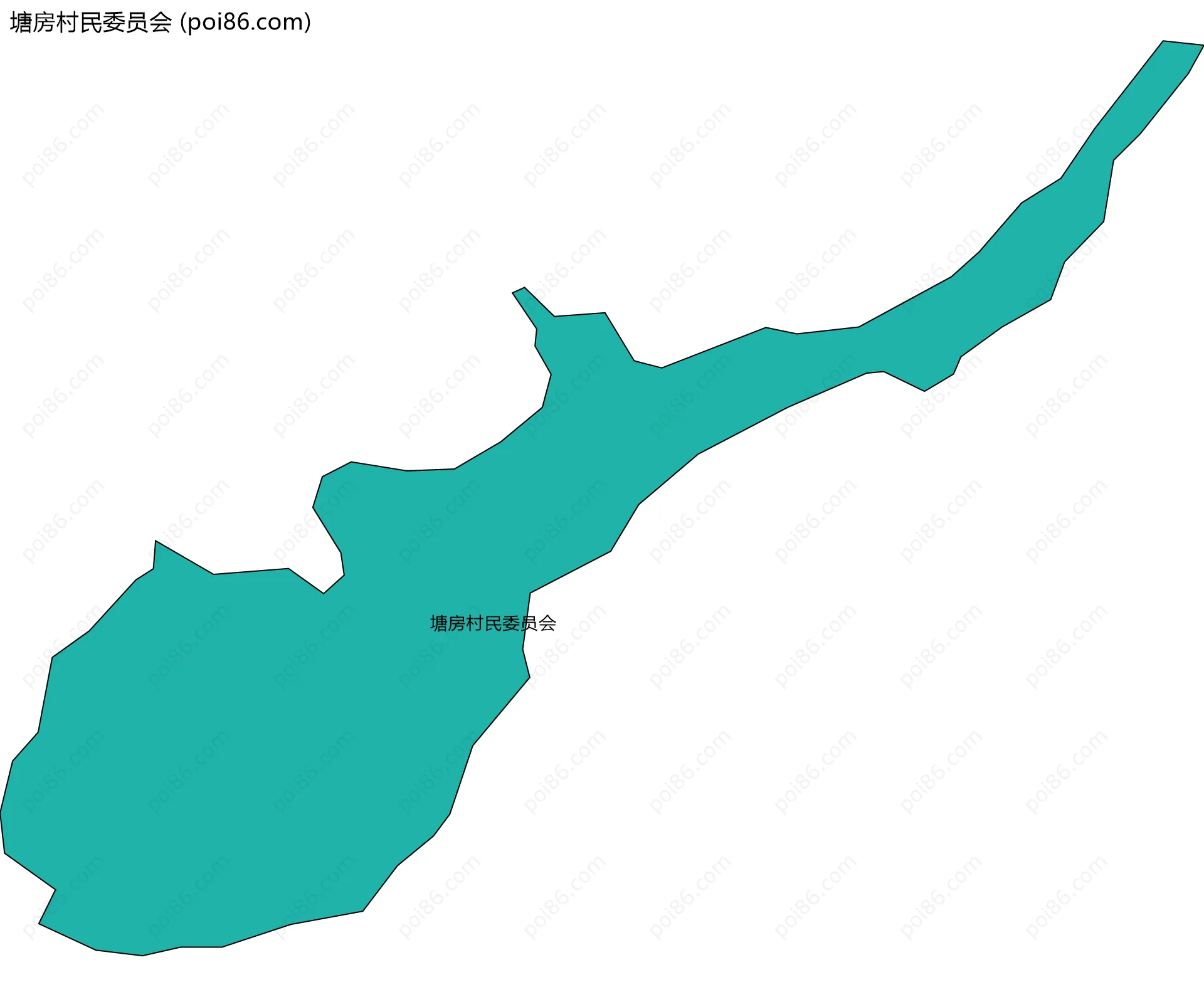塘房村民委员会边界地图