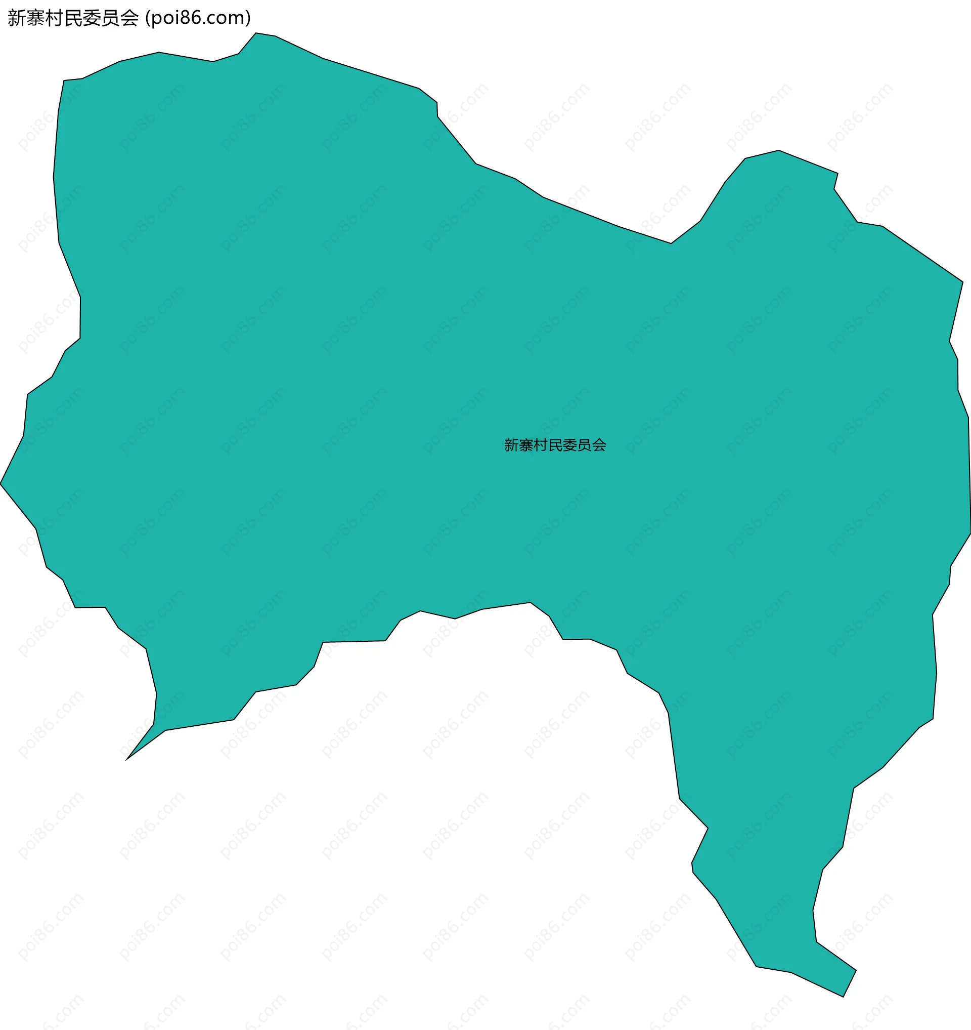 新寨村民委员会边界地图