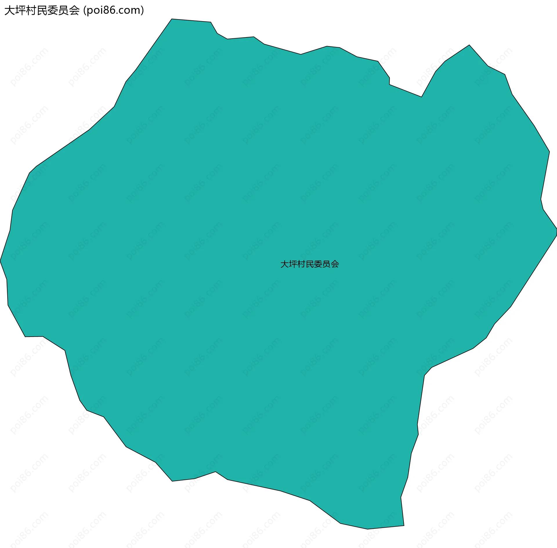 大坪村民委员会边界地图