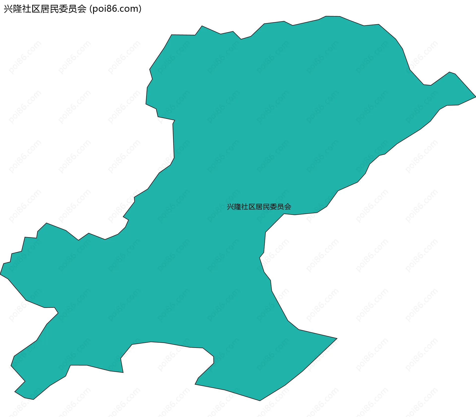 兴隆社区居民委员会边界地图