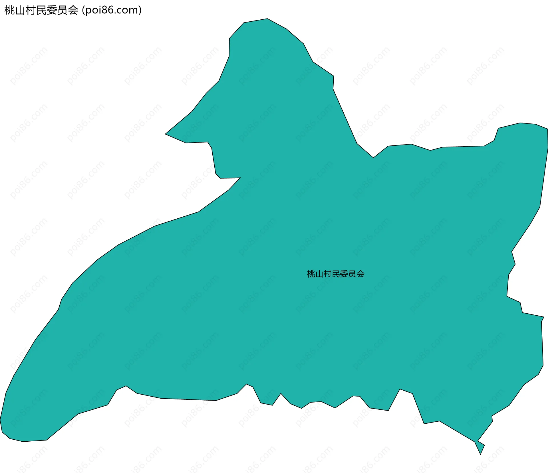 桃山村民委员会边界地图