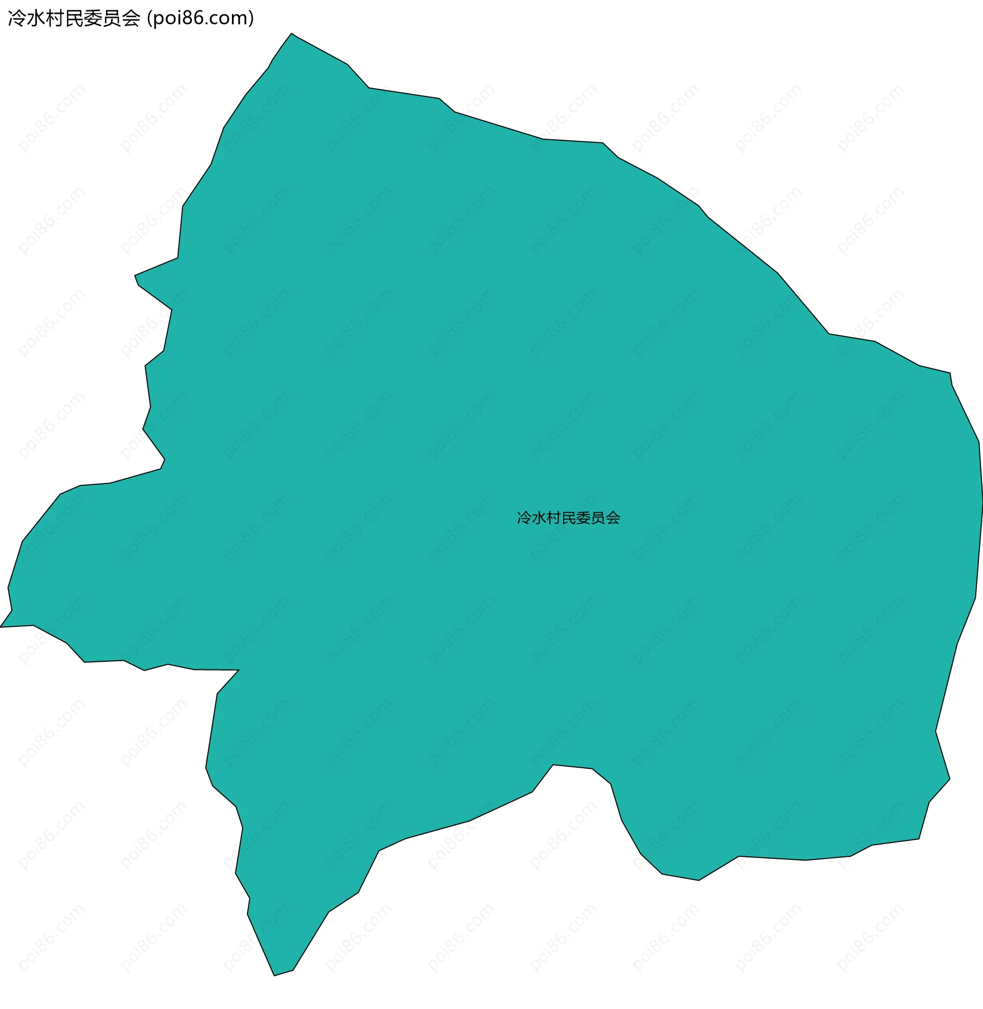 冷水村民委员会边界地图
