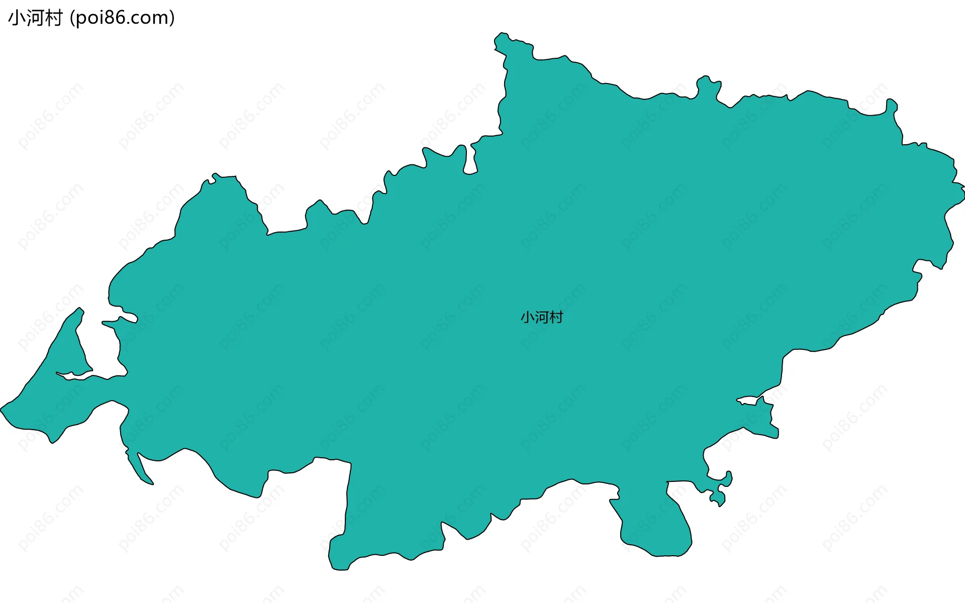 小河村边界地图