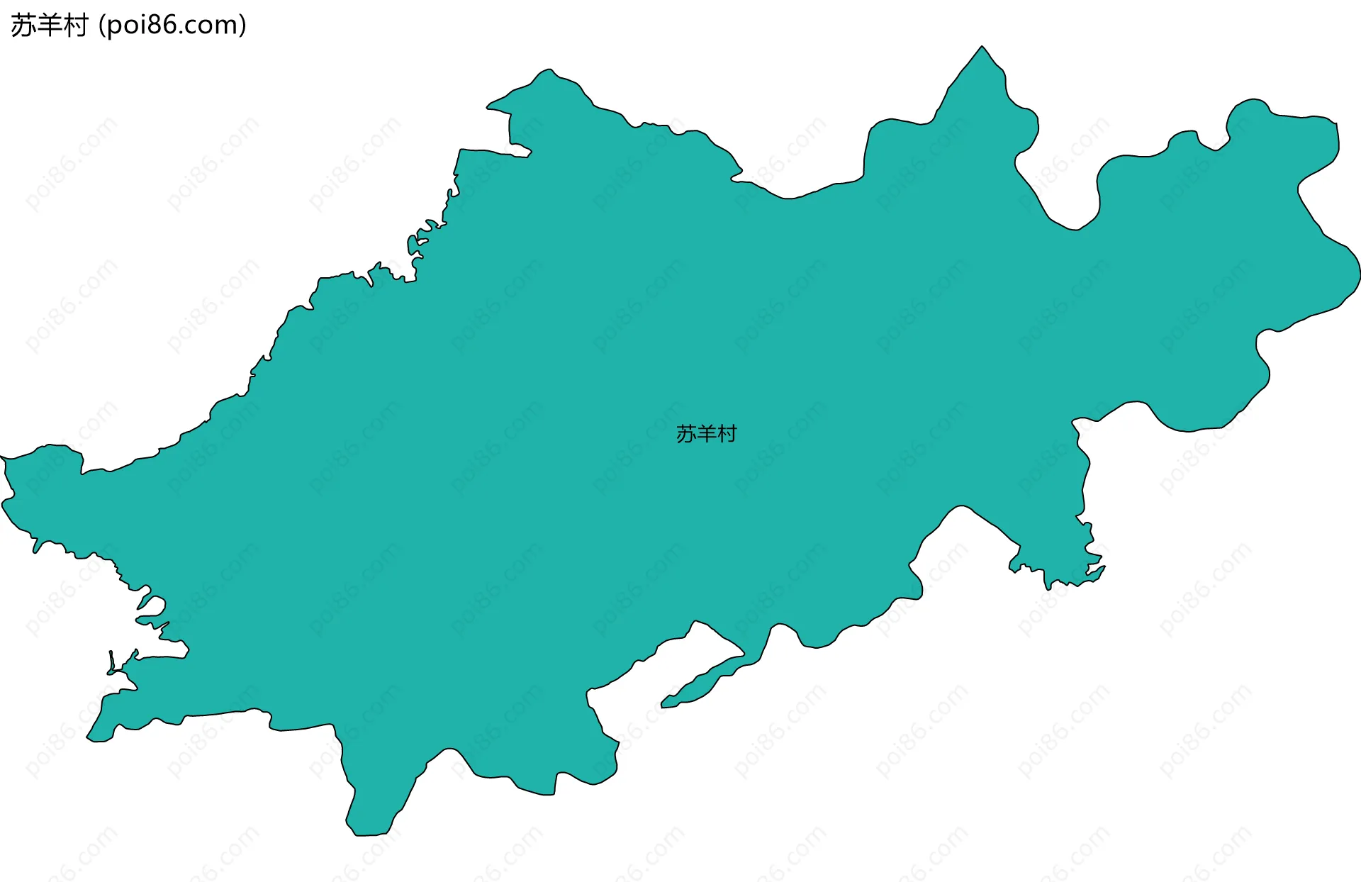 苏羊村边界地图