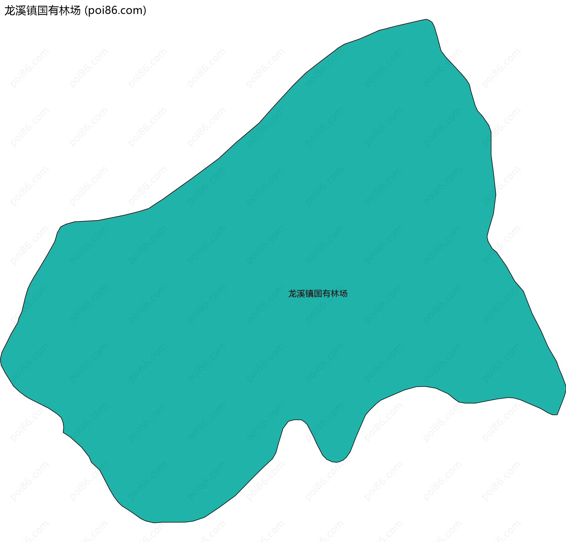 龙溪镇国有林场边界地图
