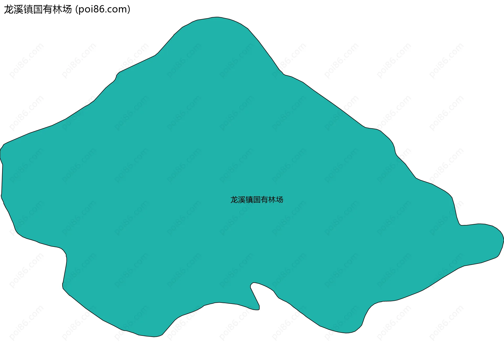 龙溪镇国有林场边界地图