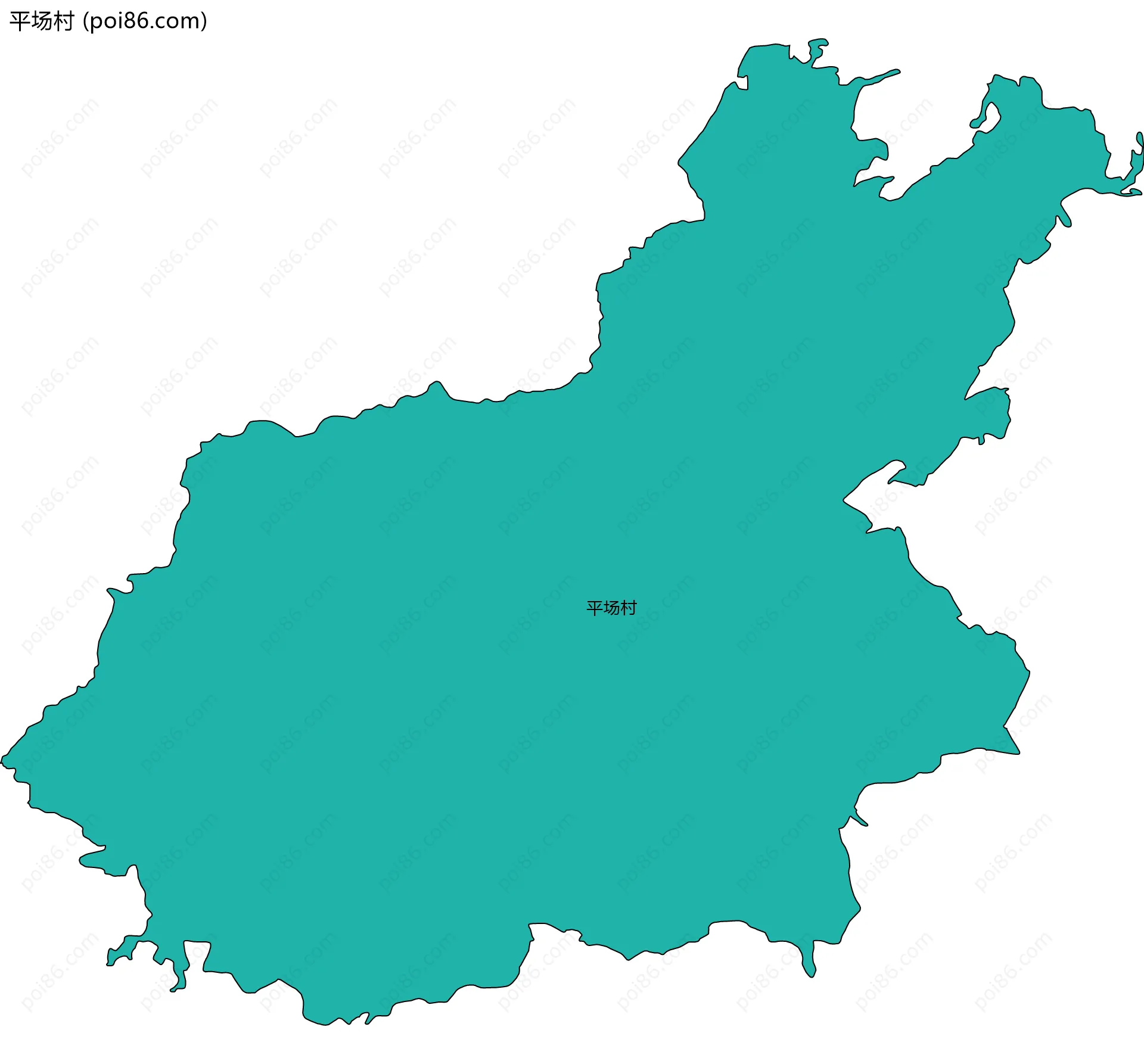 平场村边界地图