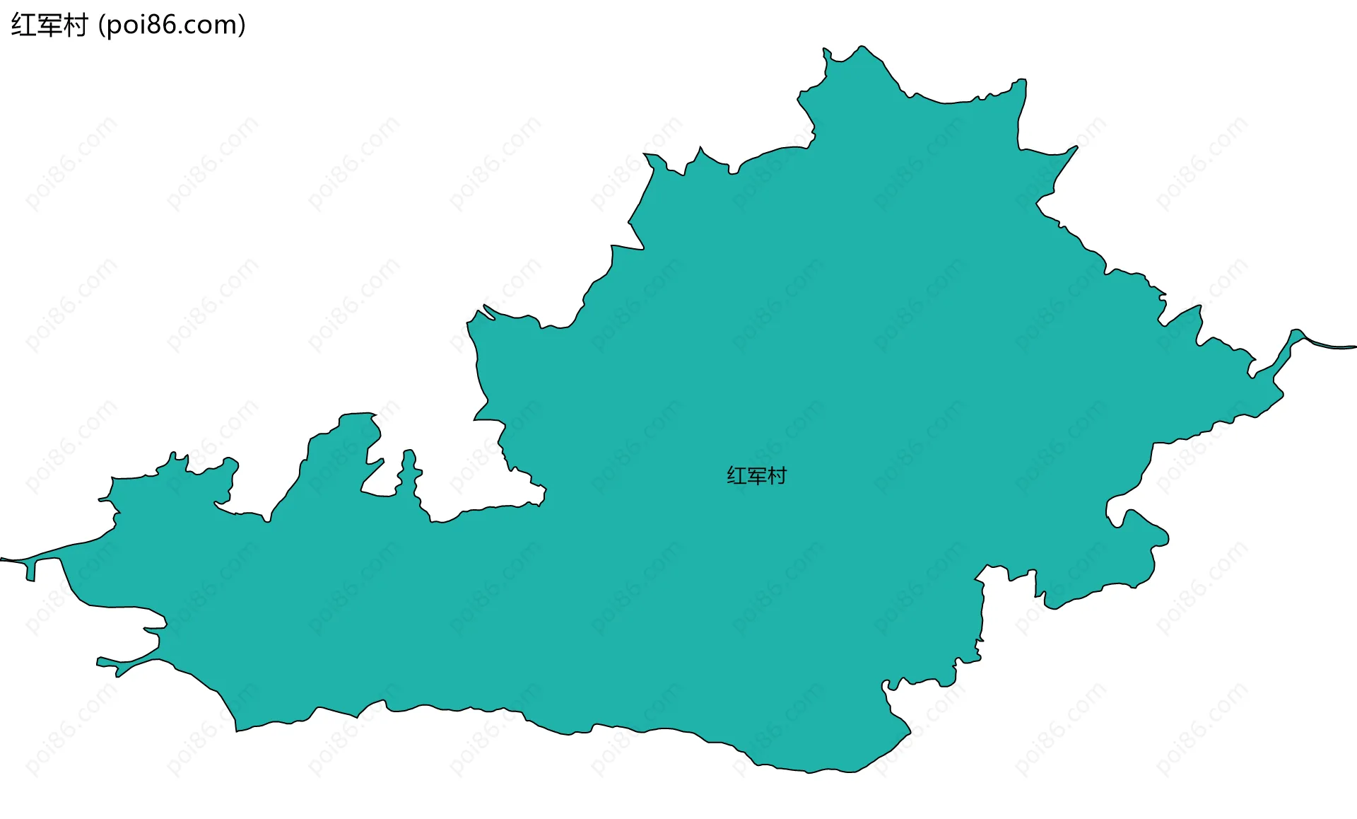 红军村边界地图