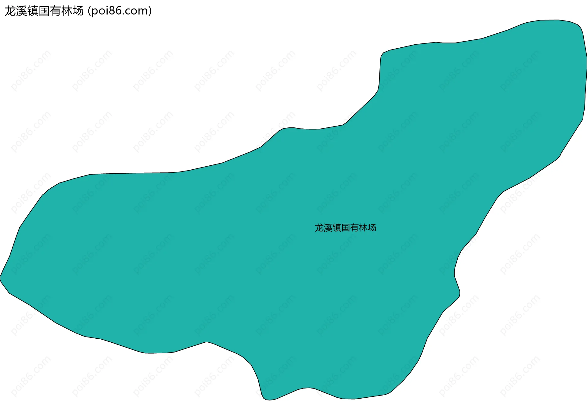 龙溪镇国有林场边界地图