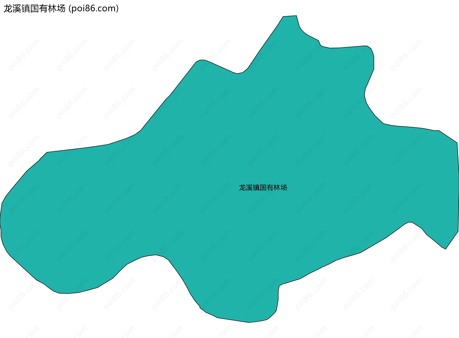 龙溪镇国有林场边界地图