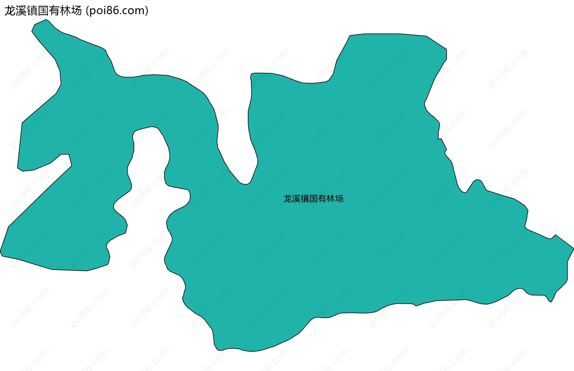 龙溪镇国有林场边界地图