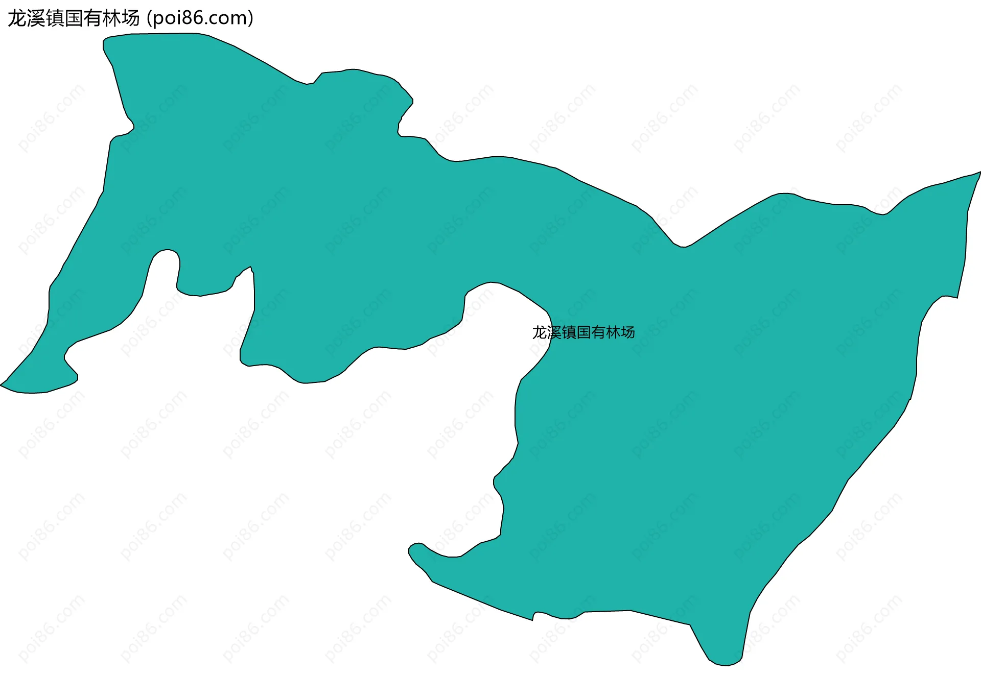龙溪镇国有林场边界地图
