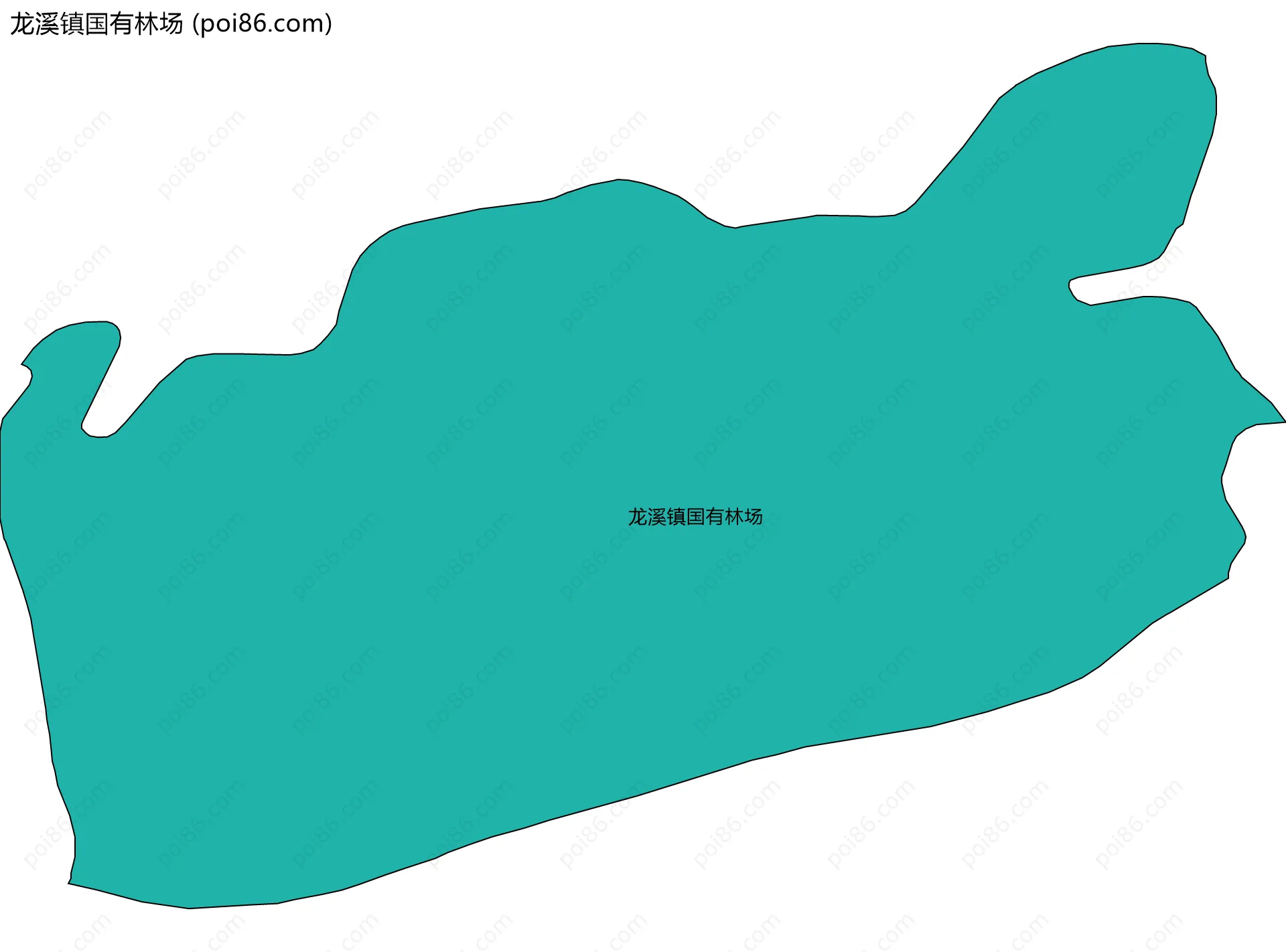 龙溪镇国有林场边界地图