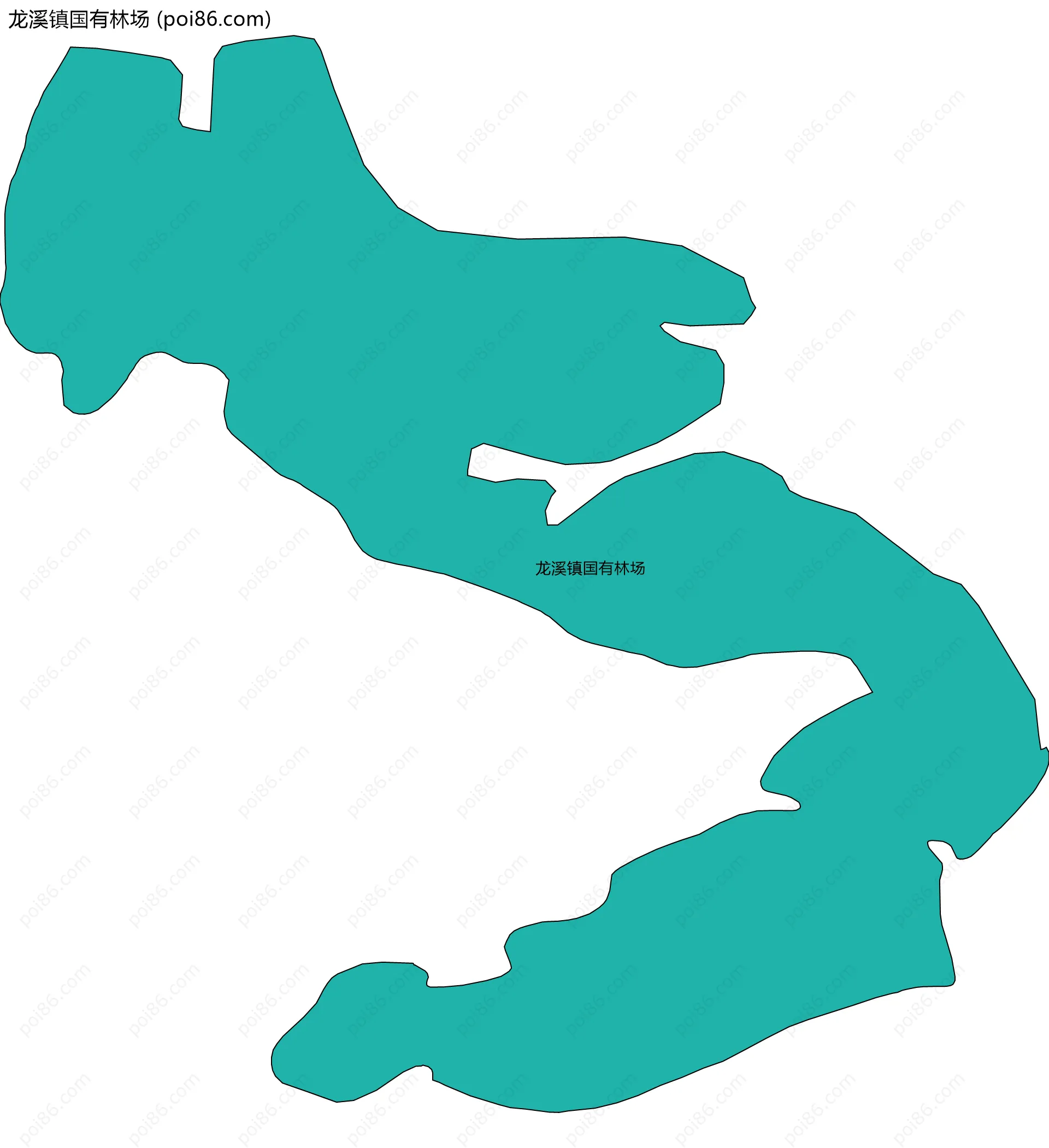 龙溪镇国有林场边界地图