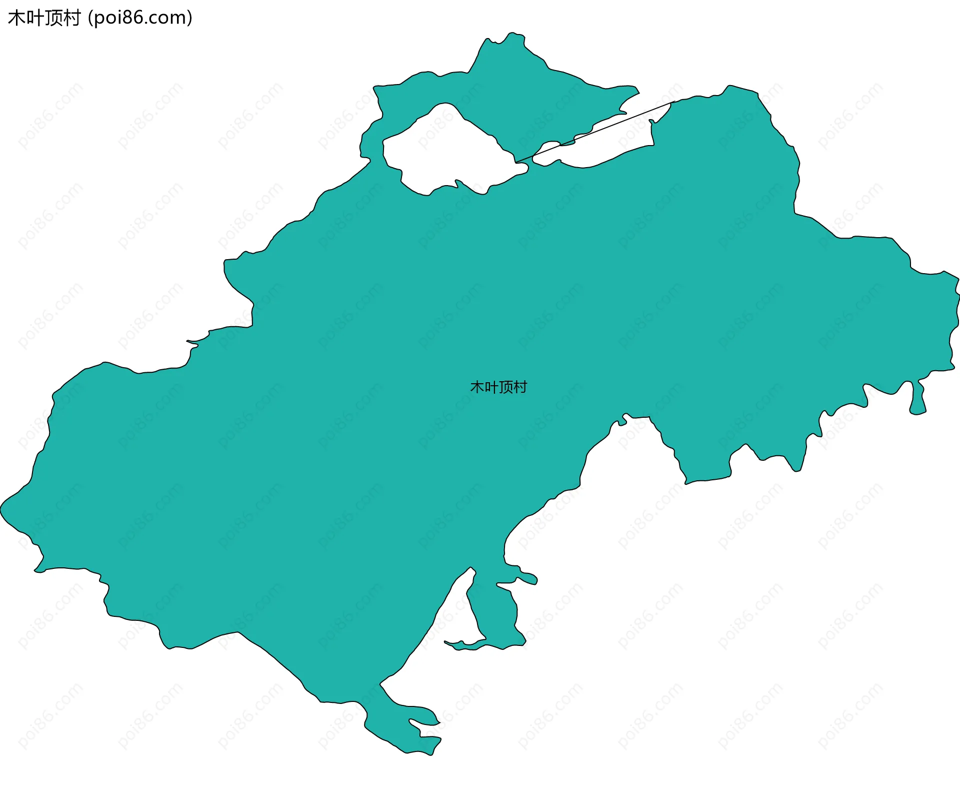 木叶顶村边界地图