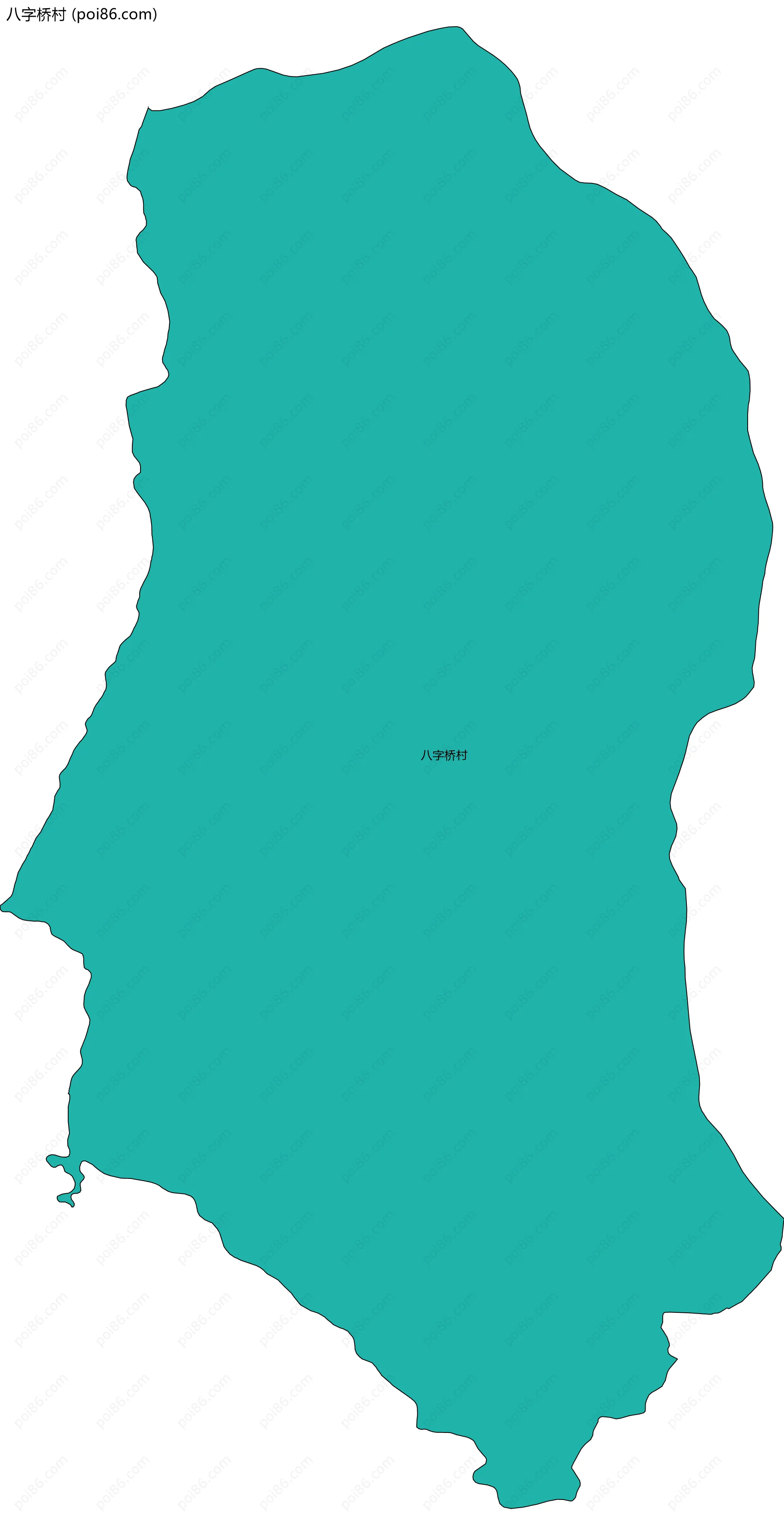 八字桥村边界地图