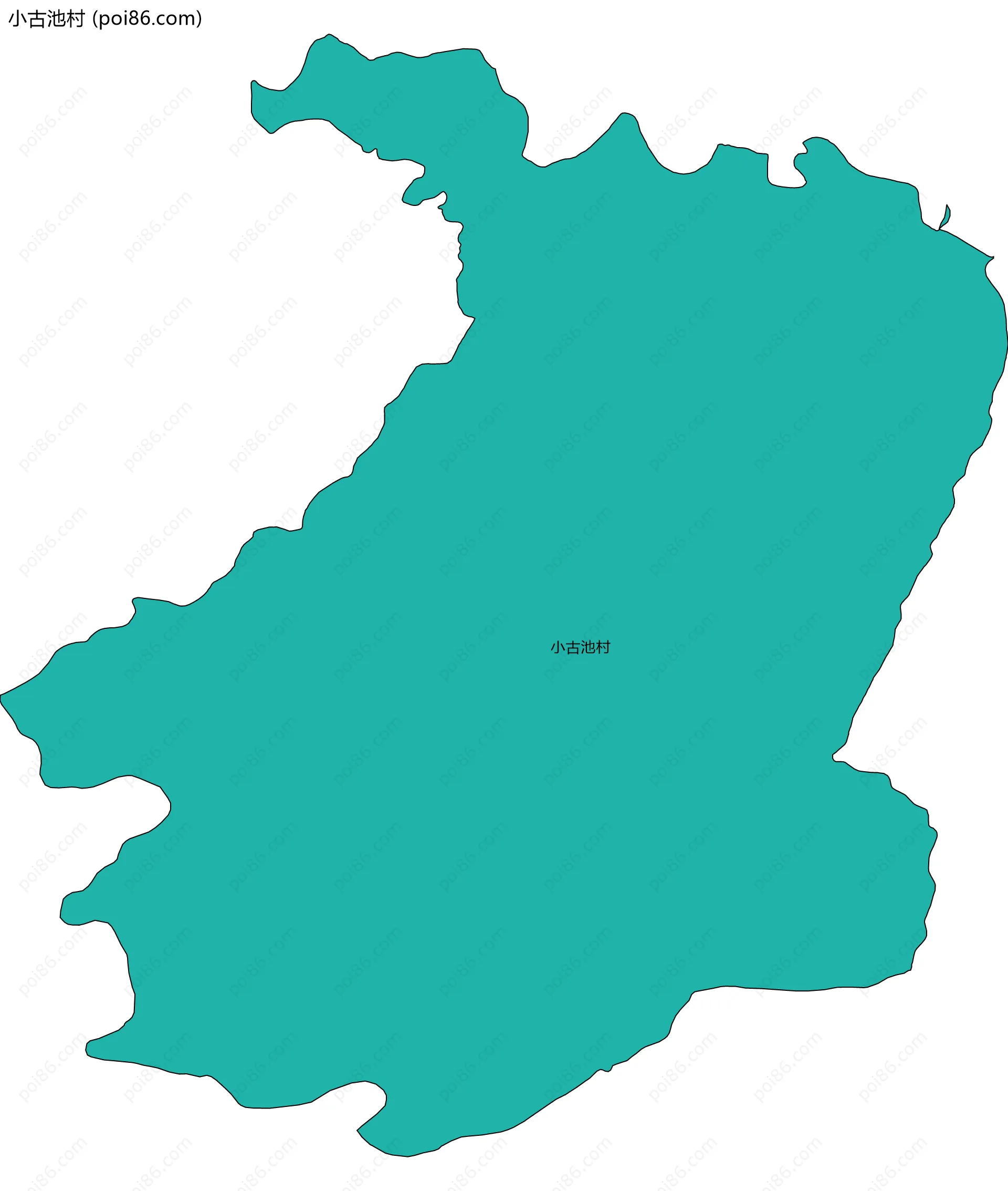 小古池村边界地图