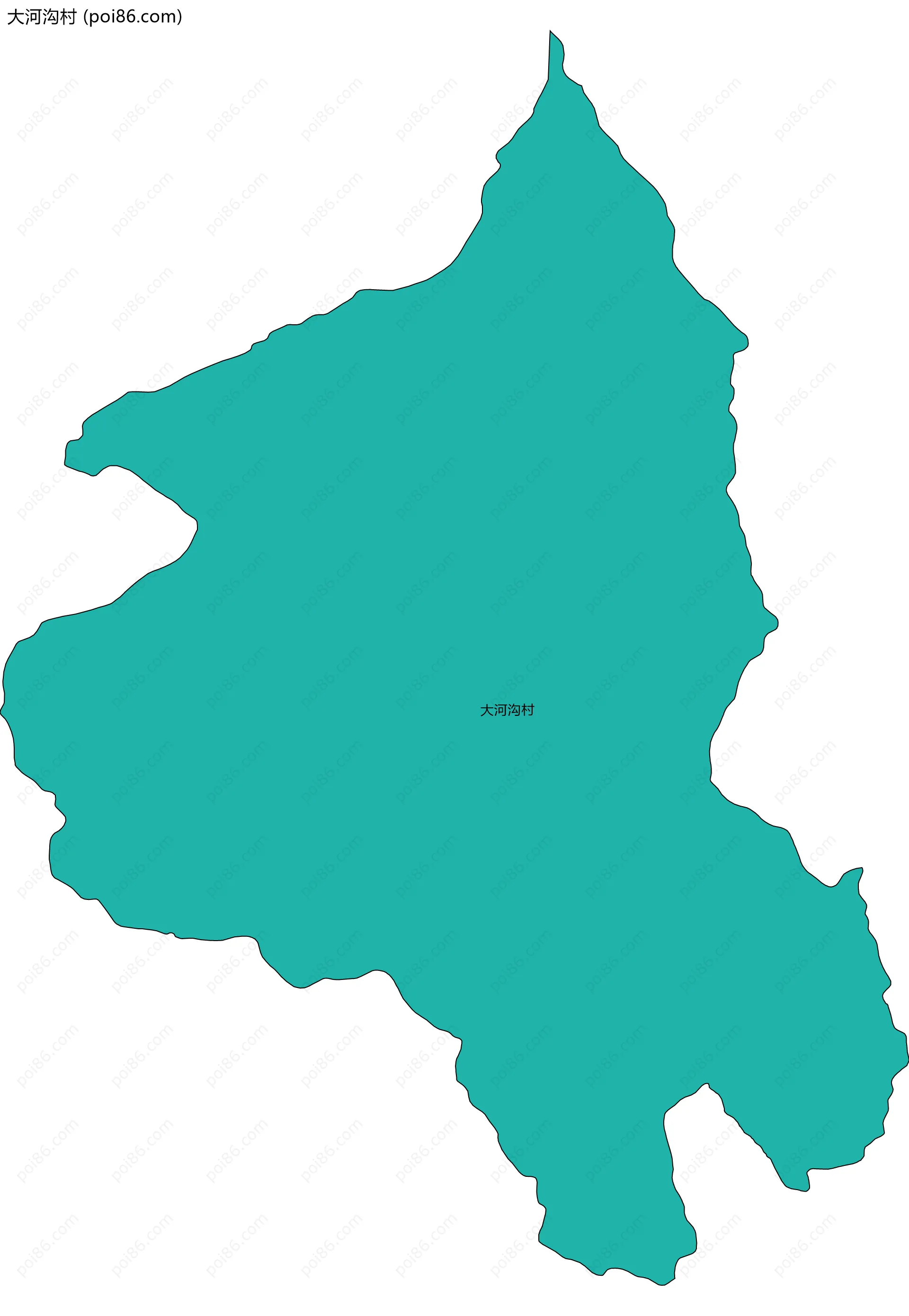 大河沟村边界地图