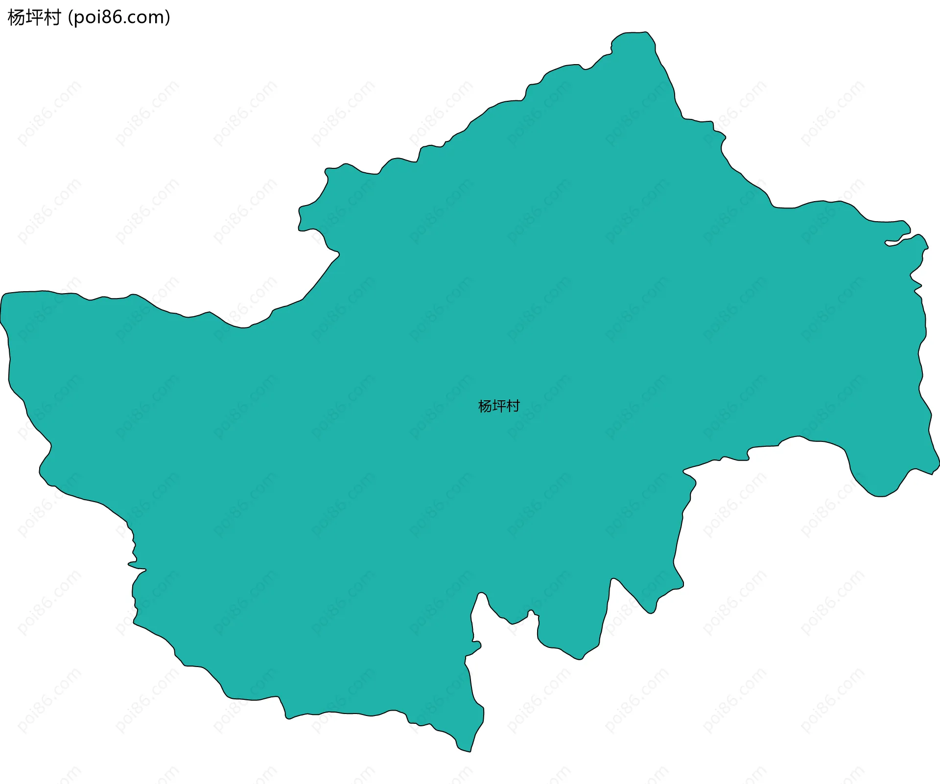 杨坪村边界地图