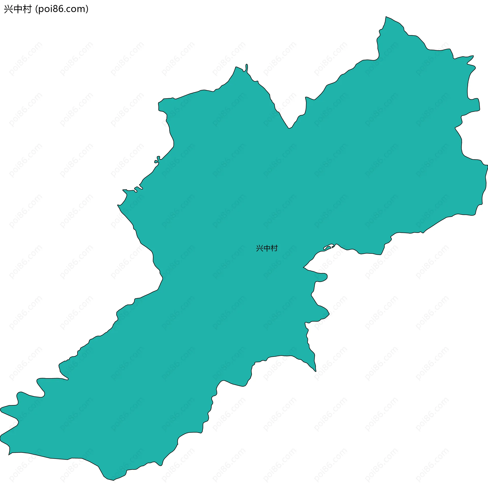 兴中村边界地图