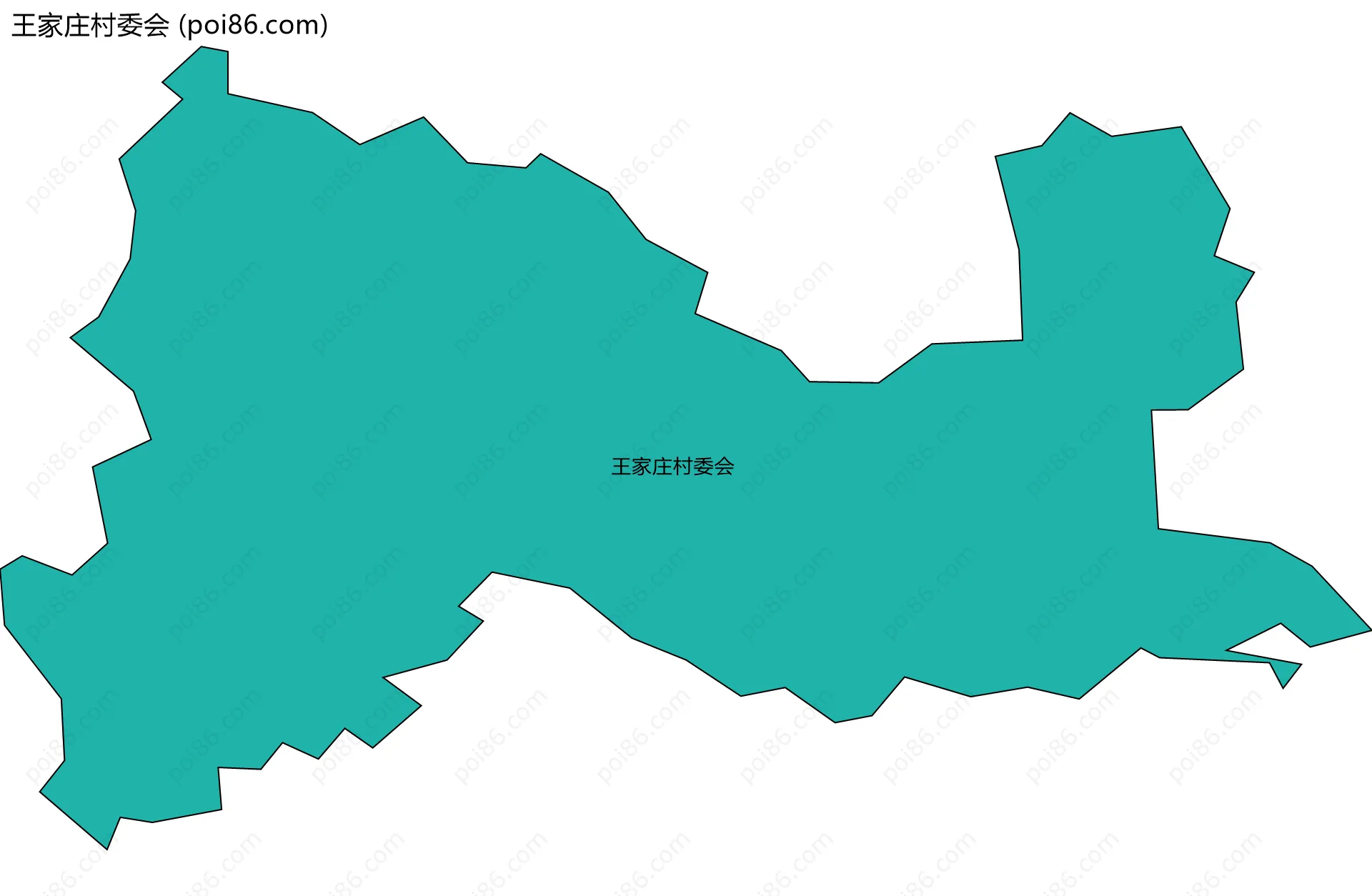 王家庄村委会边界地图