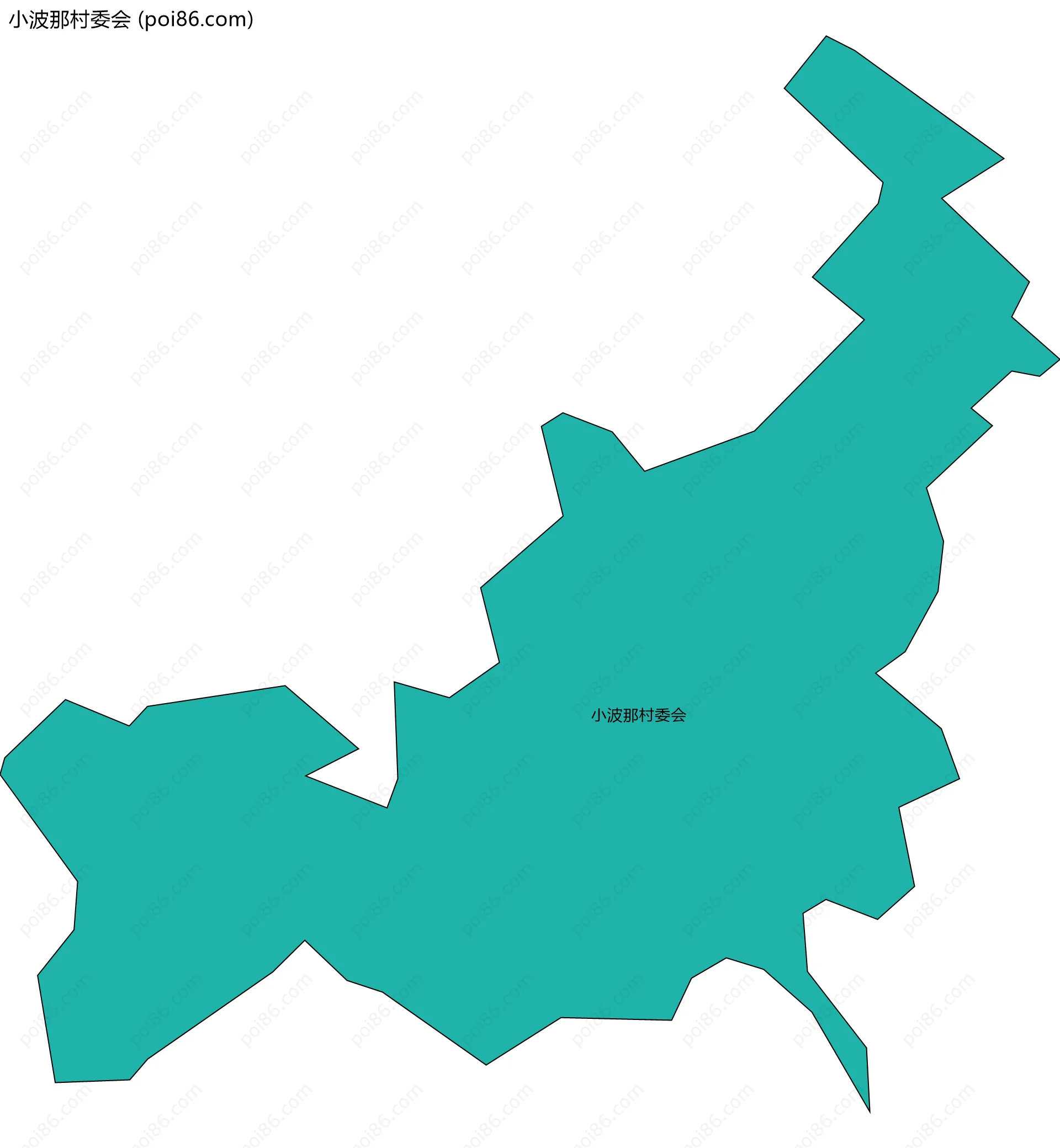 小波那村委会边界地图