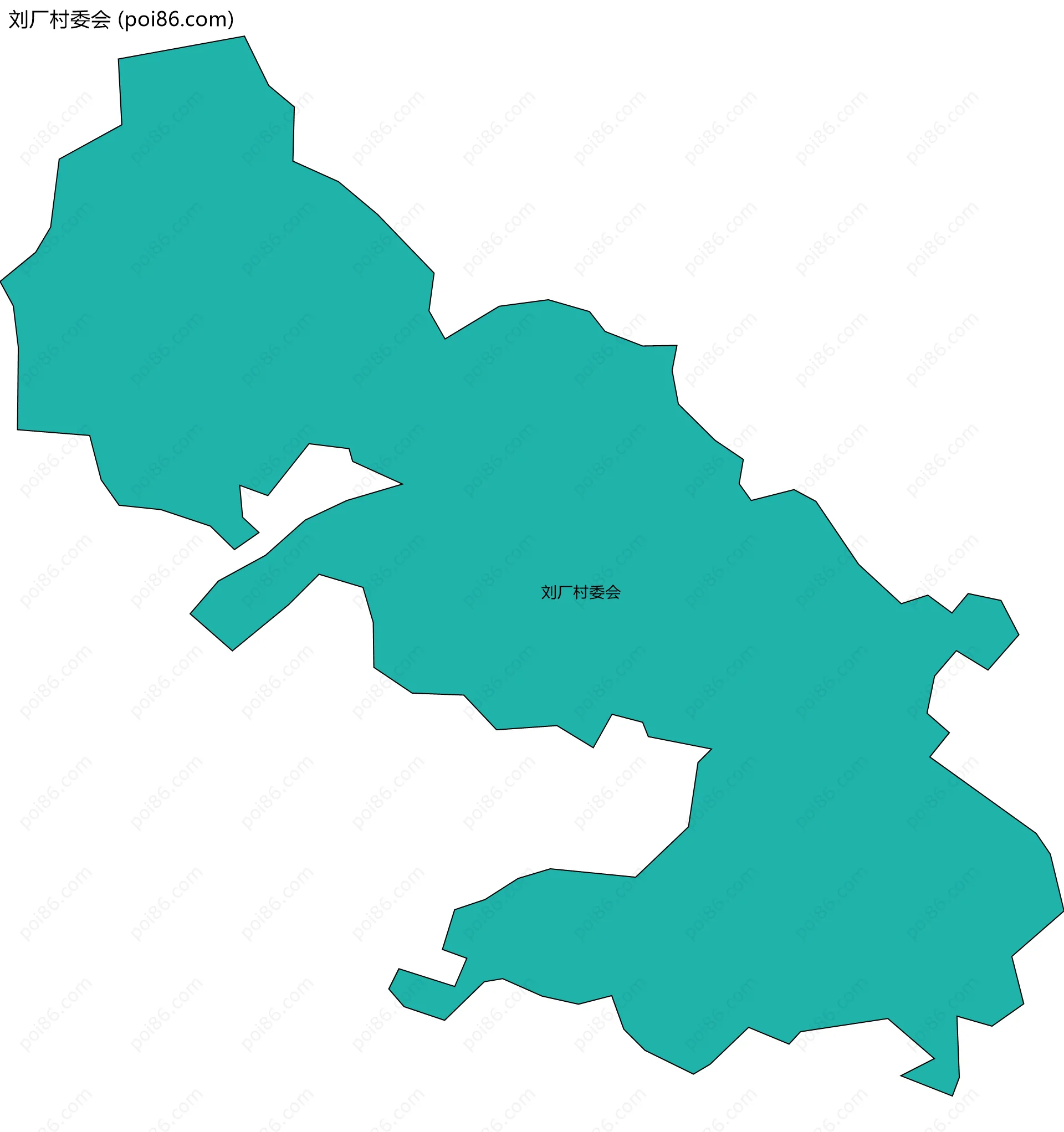 刘厂村委会边界地图