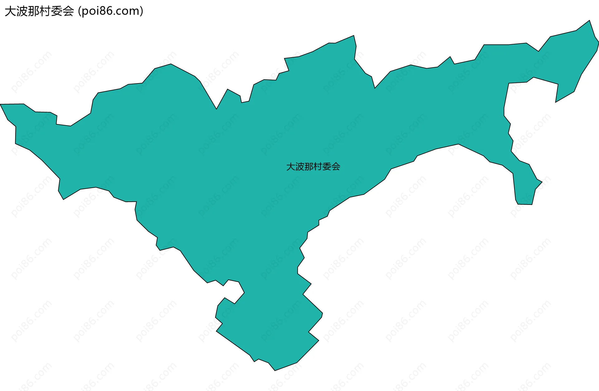 大波那村委会边界地图